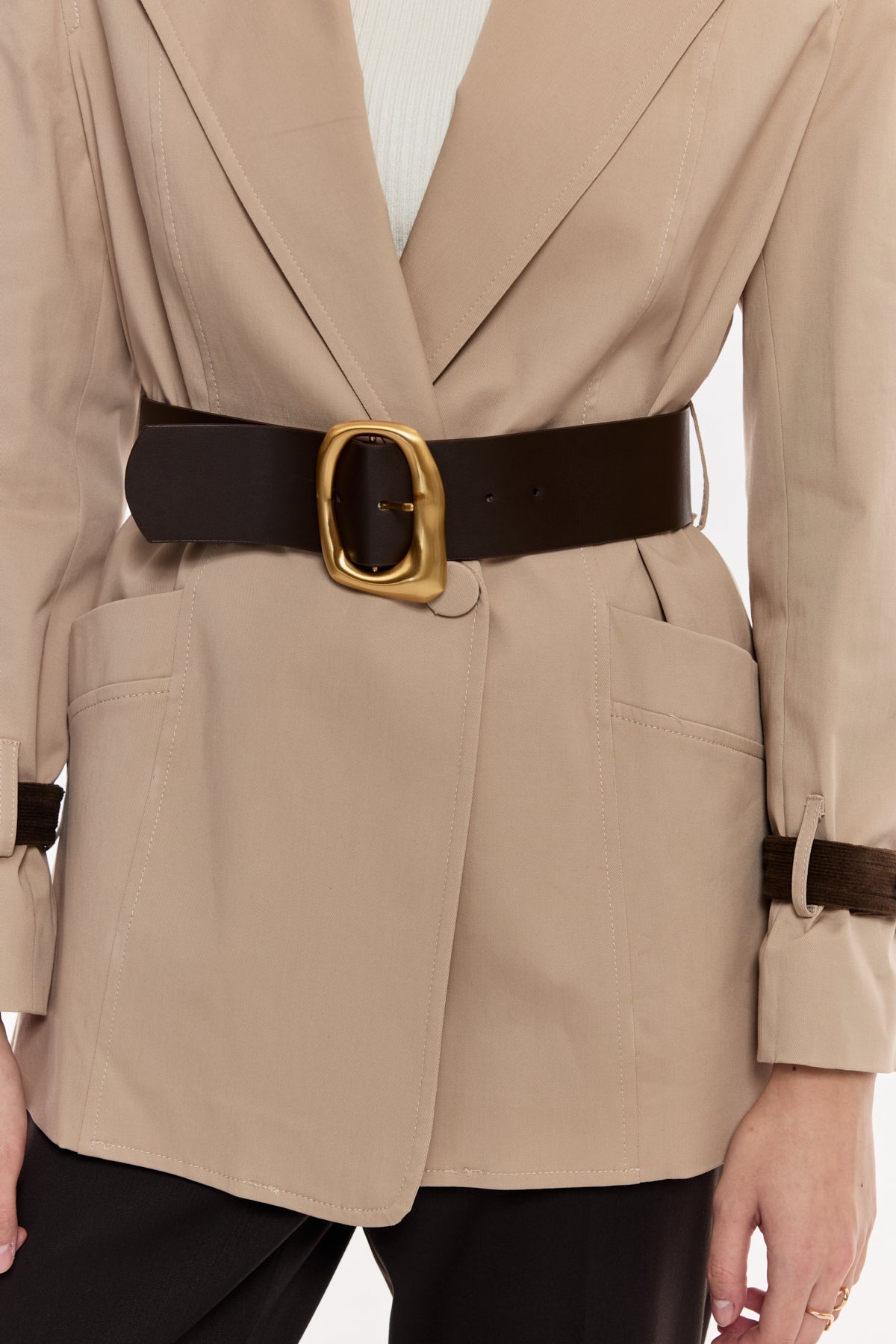 Kuşaklı Klasik Trenç Ceket