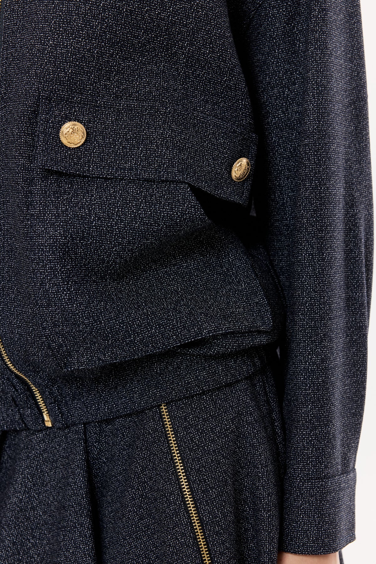 Fermuarlı Cepli Şık Ceket