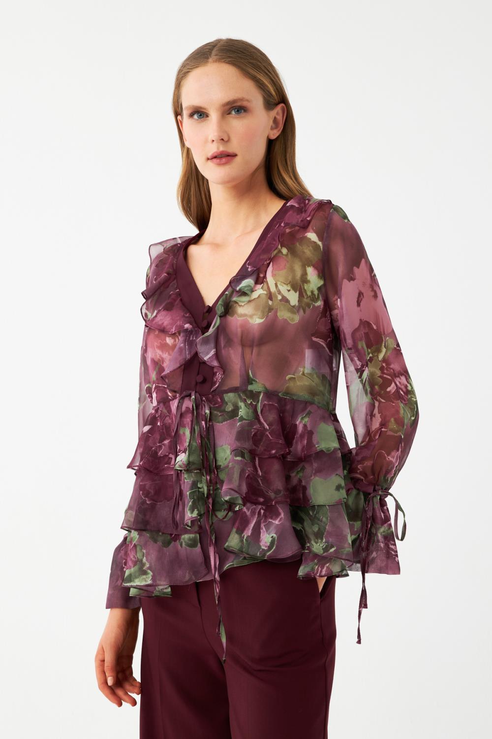 Kat Kat Volanlı Bluz