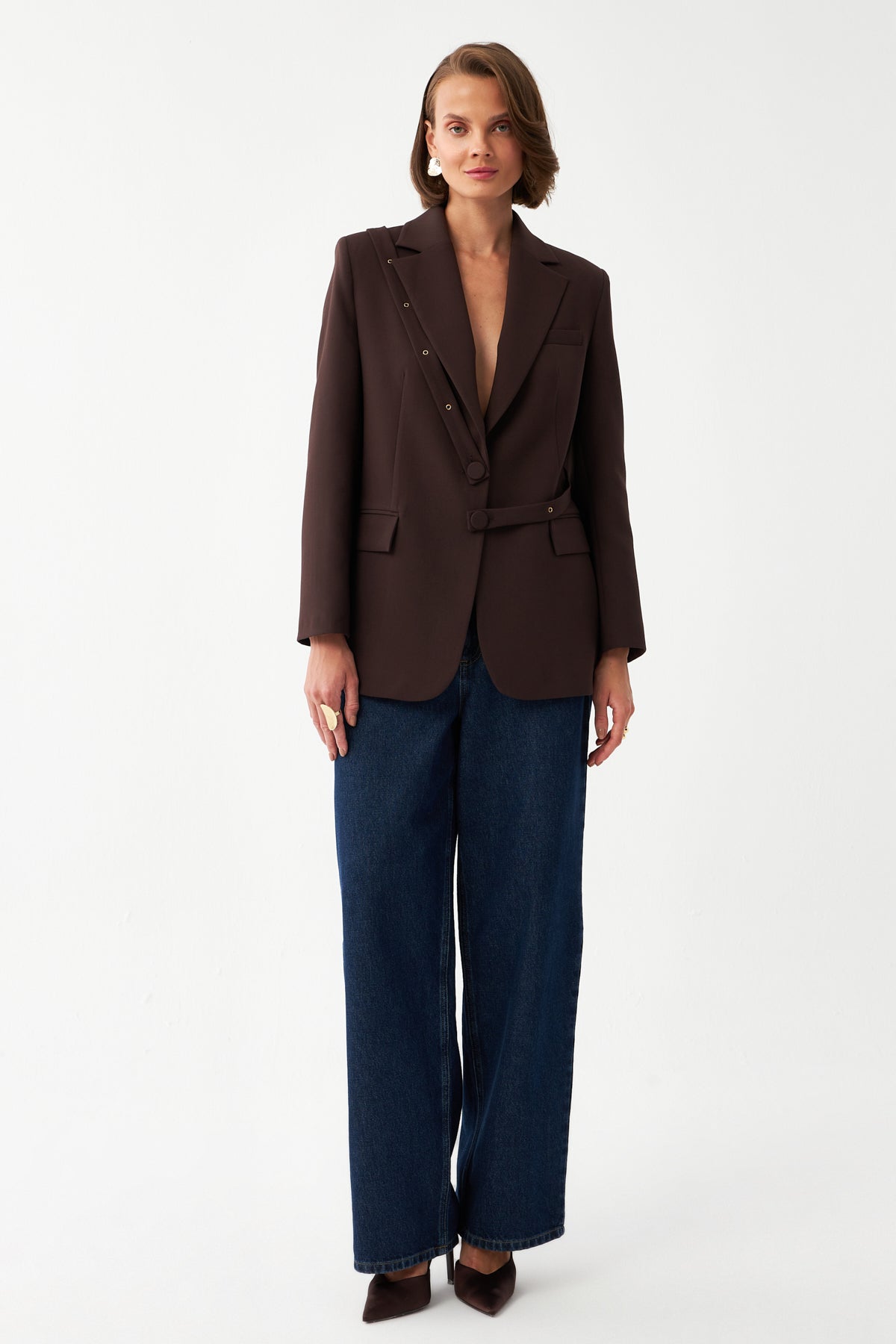 Düğme Detaylı Blazer Ceket