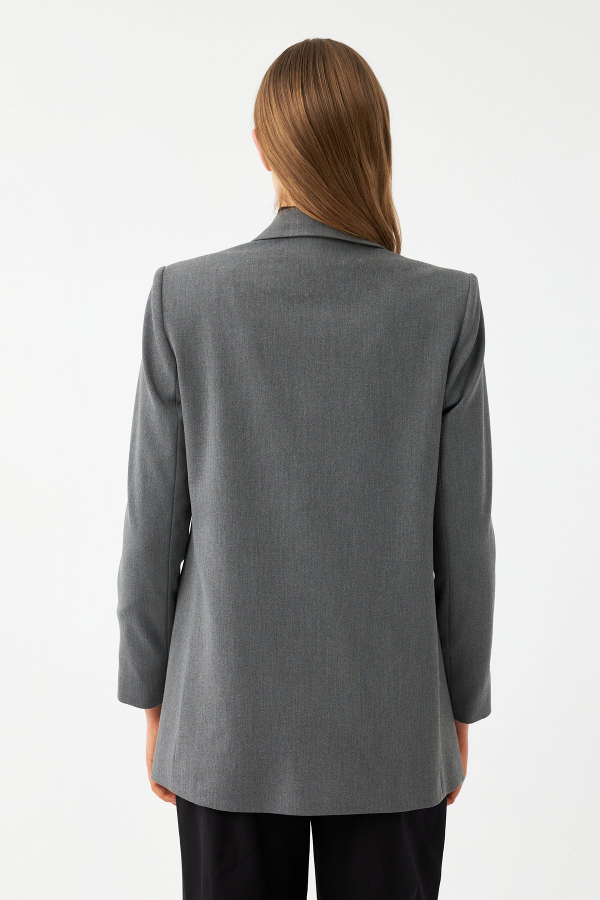 Fermuar Detaylı Blazer Ceket