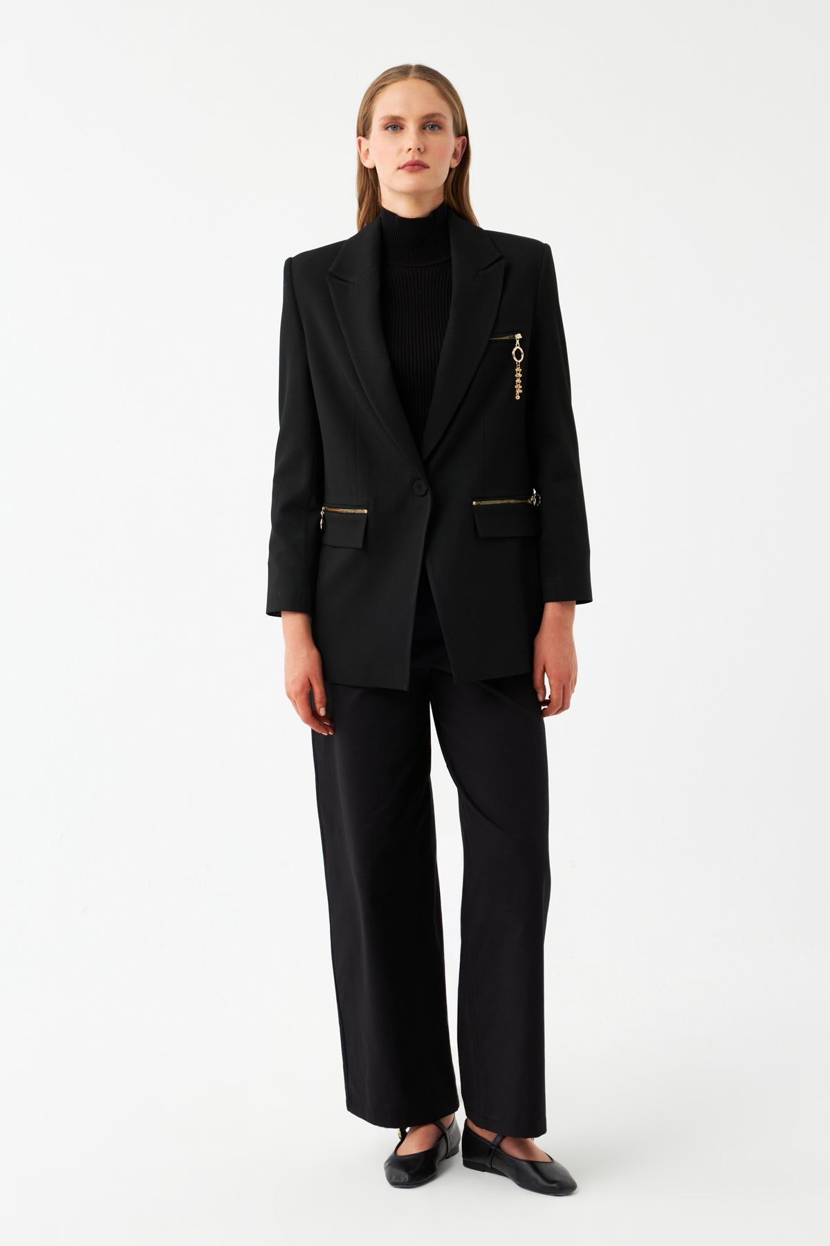 Aksesuarlı Oversize Blazer Ceket