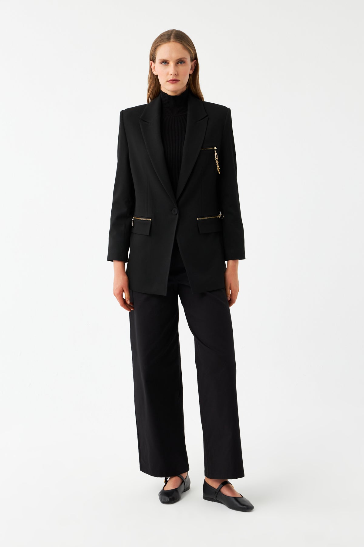 Aksesuarlı Oversize Blazer Ceket