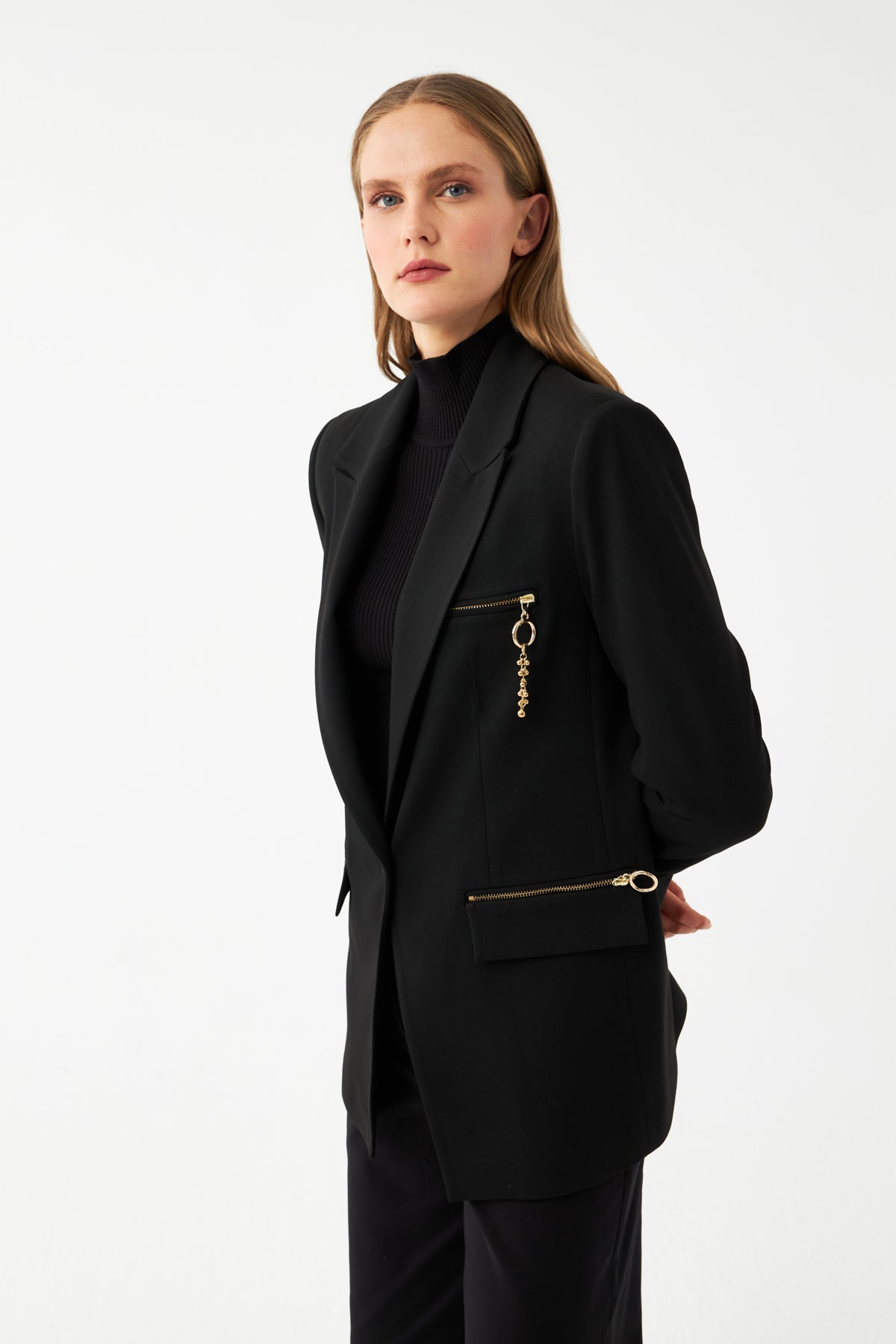 Aksesuarlı Oversize Blazer Ceket