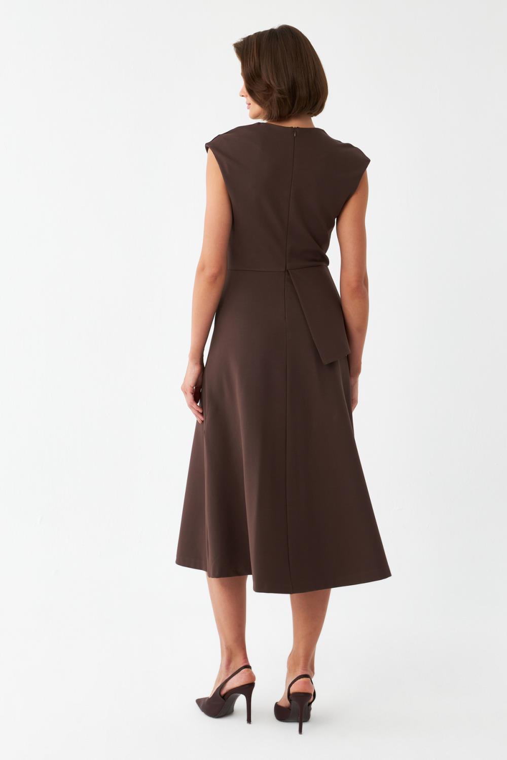 Kemer Detaylı Midi Elbise