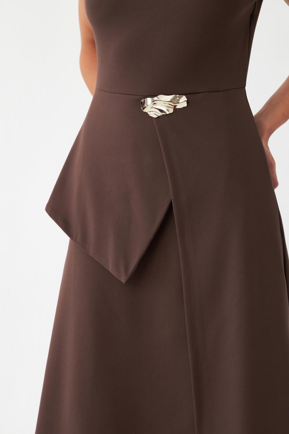 Kemer Detaylı Midi Elbise