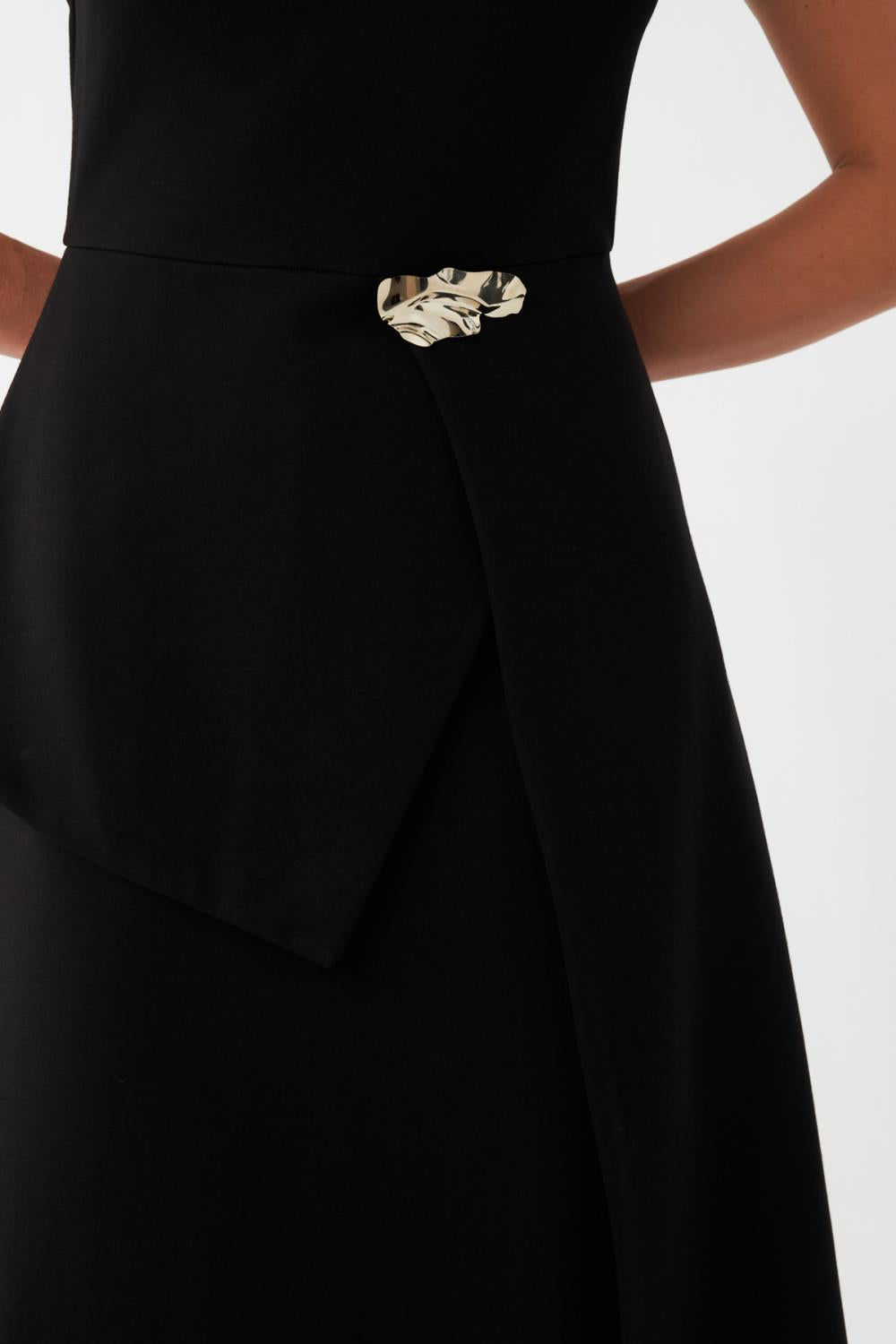 Kemer Detaylı Midi Elbise