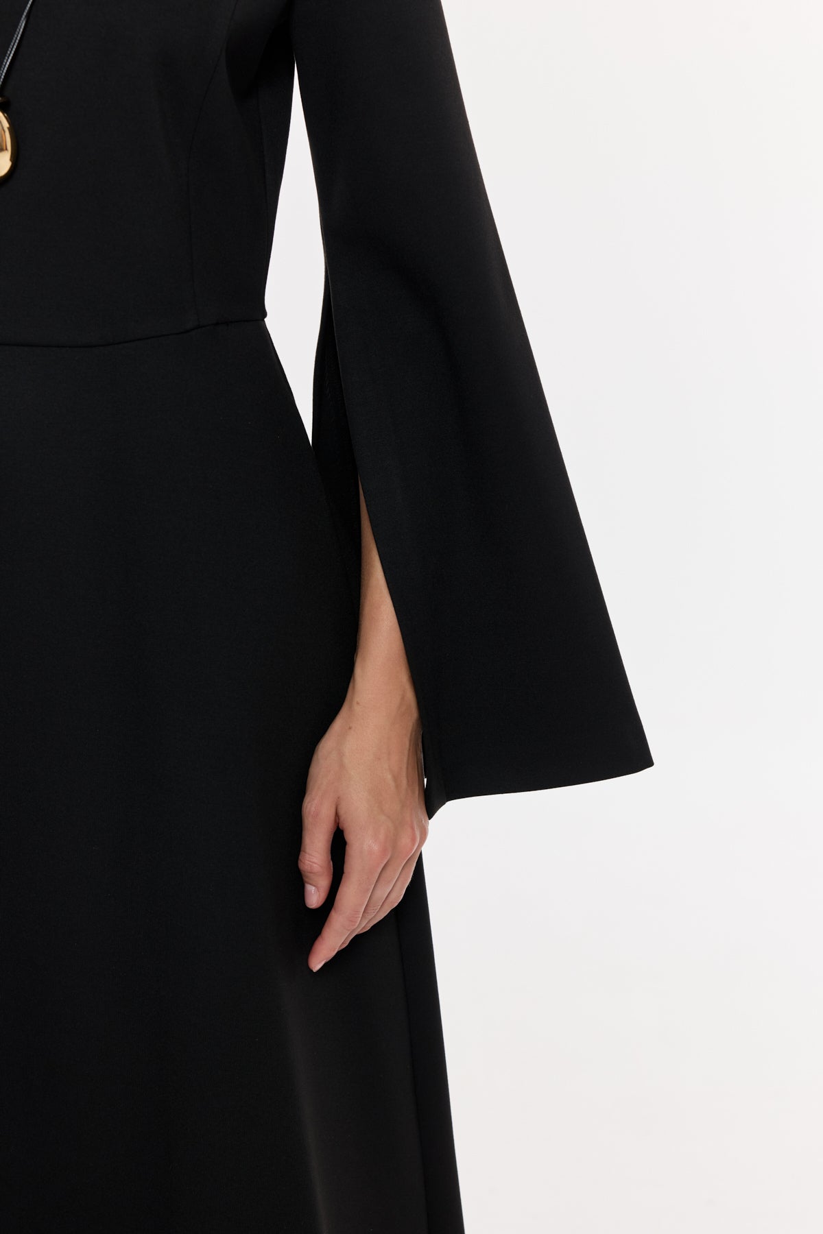 Kloş Kesim Midi Elbise