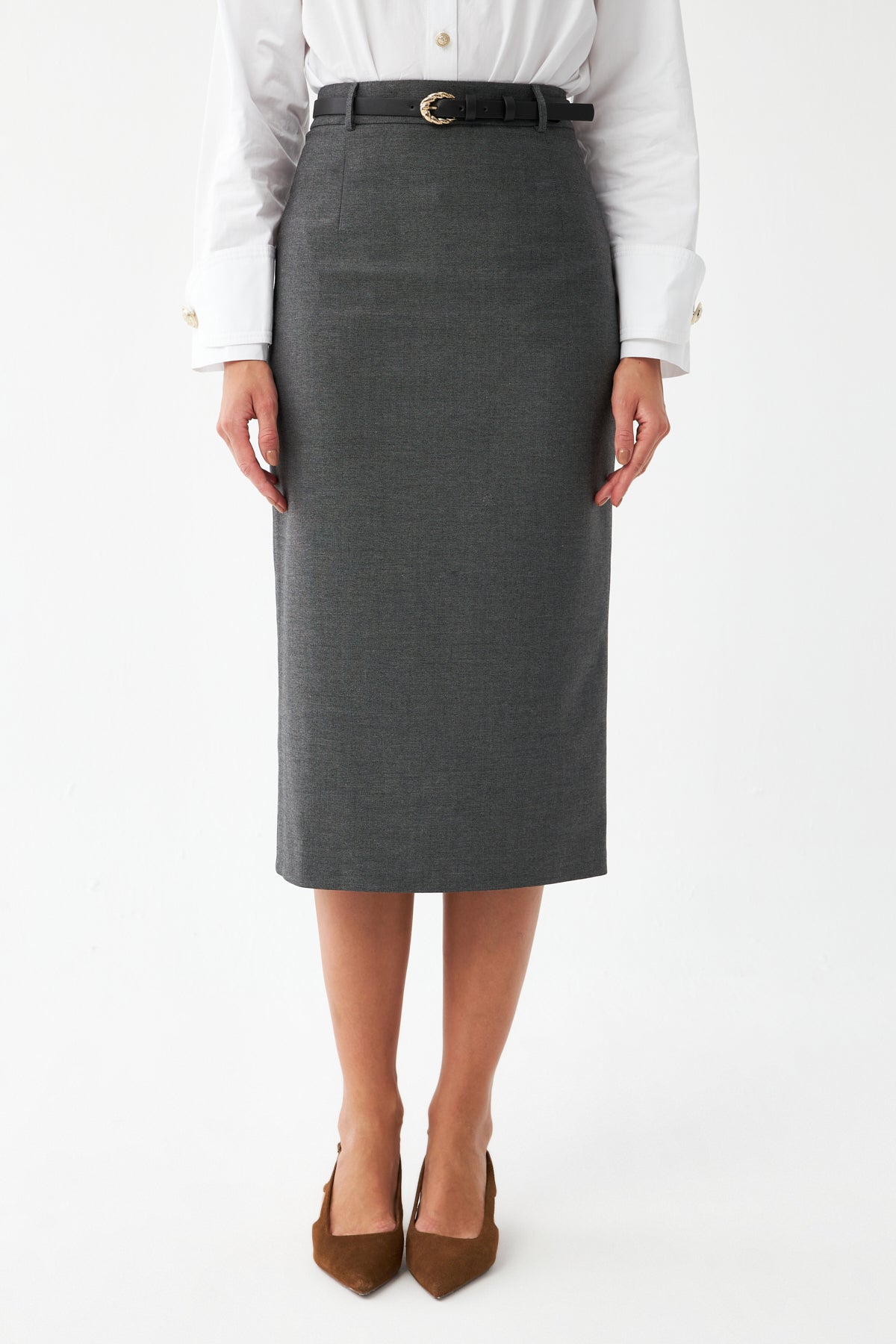 Şık Tasarım Midi Etek