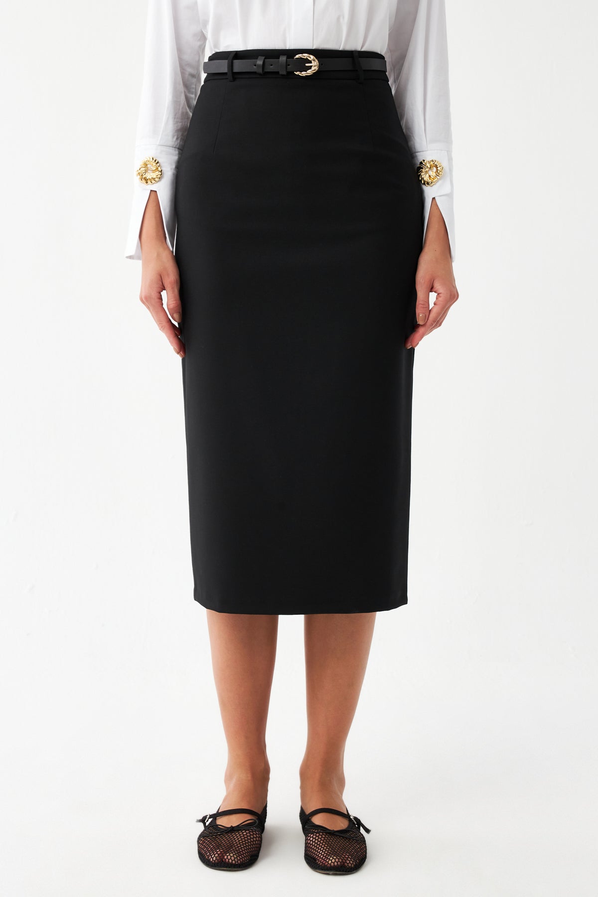 Şık Tasarım Midi Etek