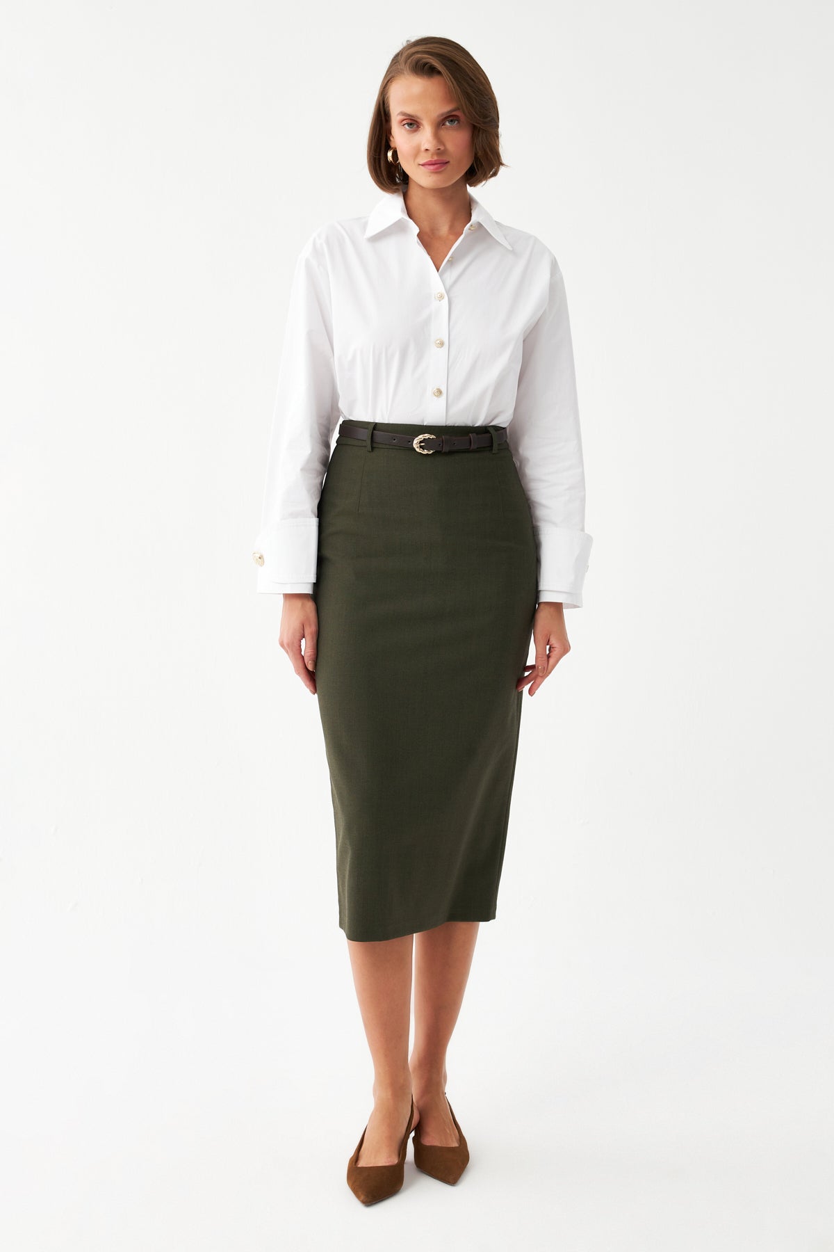 Şık Tasarım Midi Etek