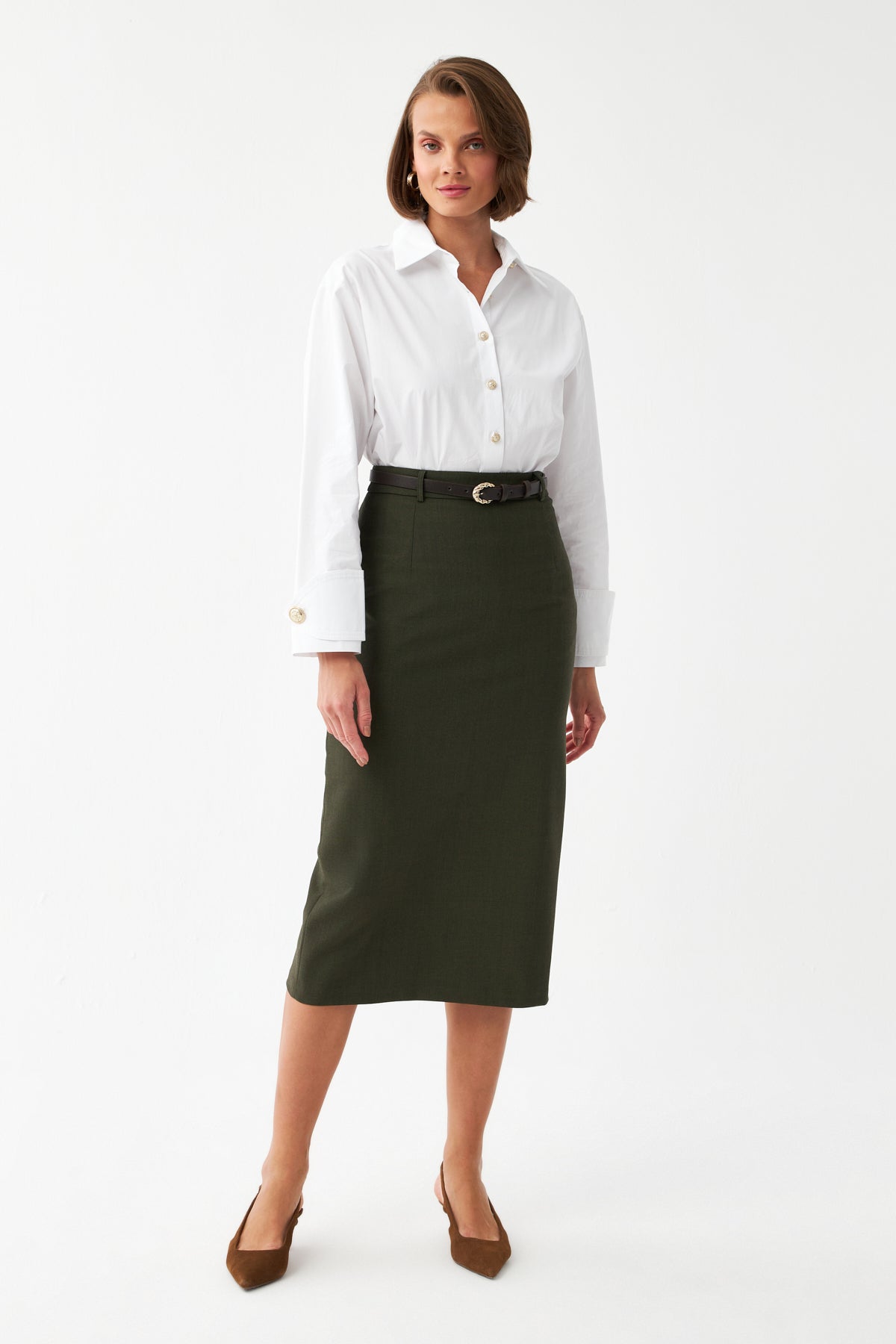 Şık Tasarım Midi Etek