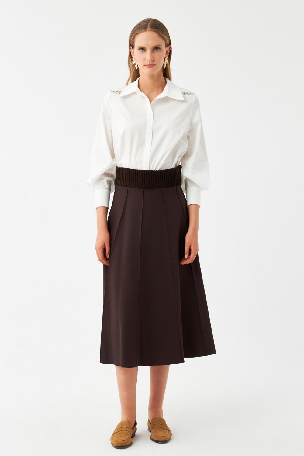 Geniş Kesim Midi Etek