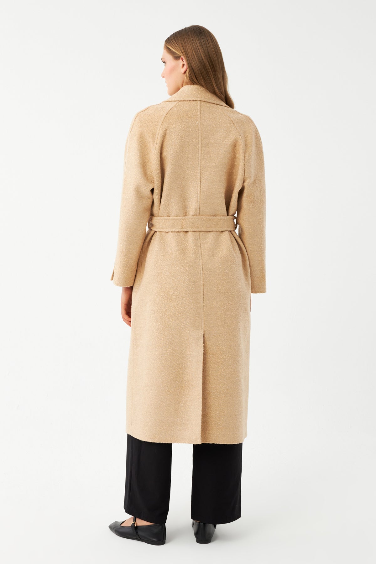 Kemerli Uzun Kaşe Kaban