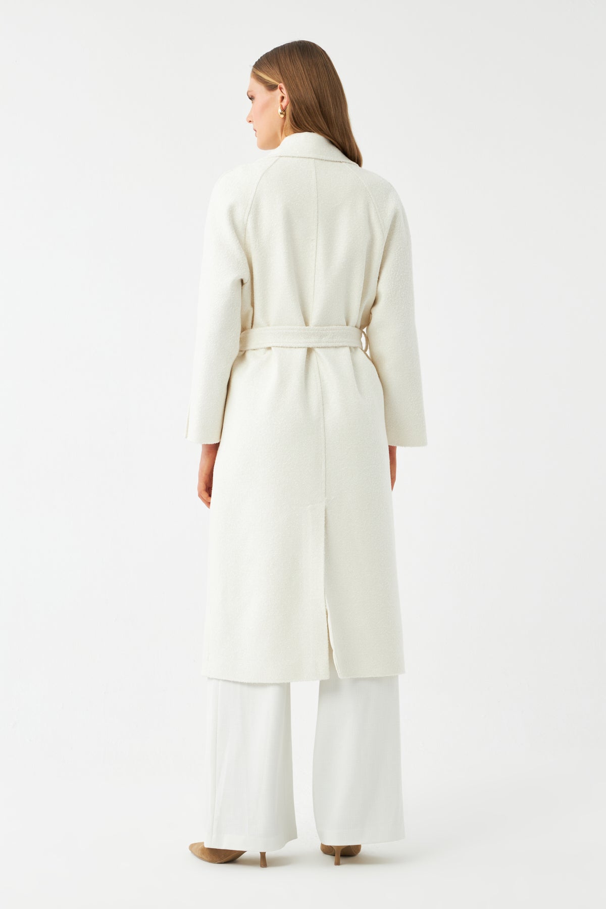 Kemerli Uzun Kaşe Kaban