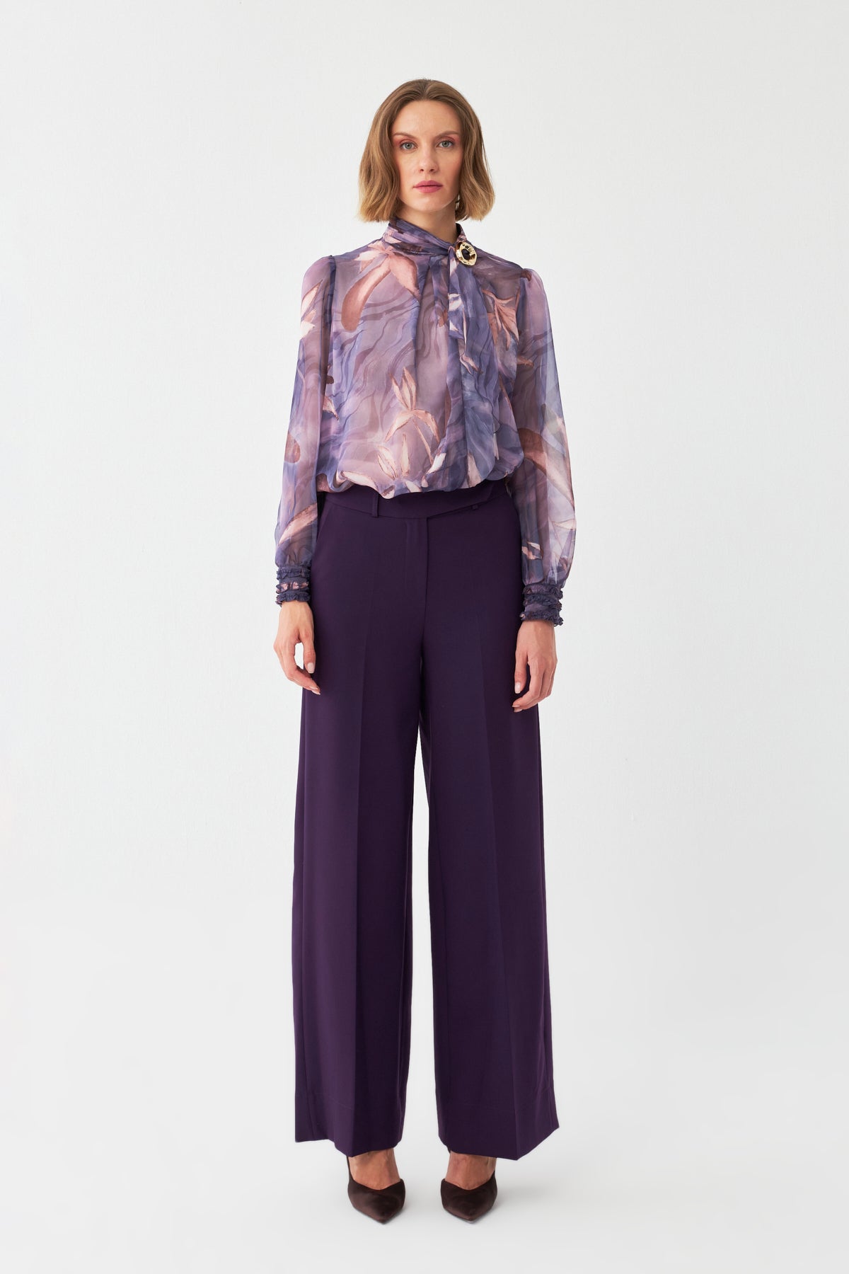 Yüksek Bel Geniş Paça Pantolon