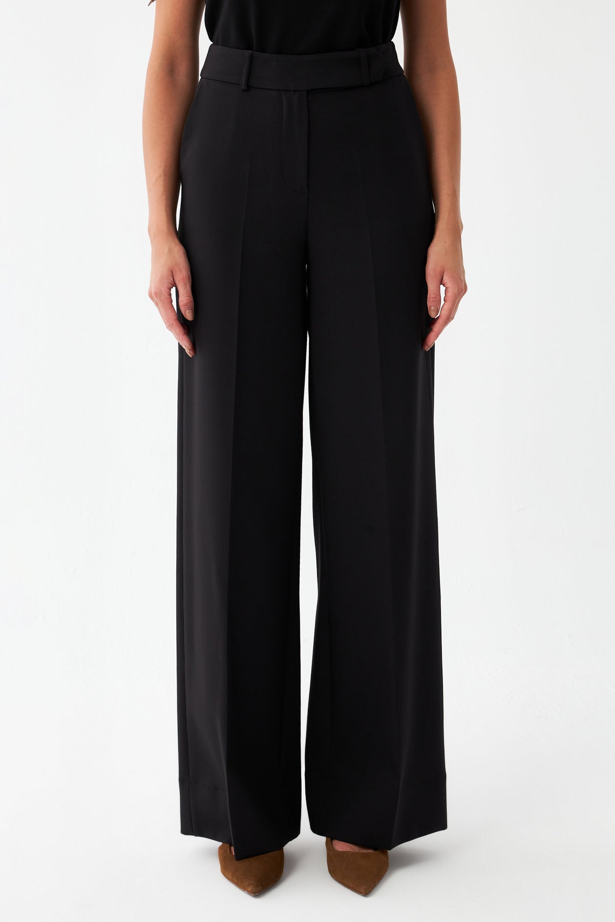 Yüksek Bel Geniş Paça Pantolon