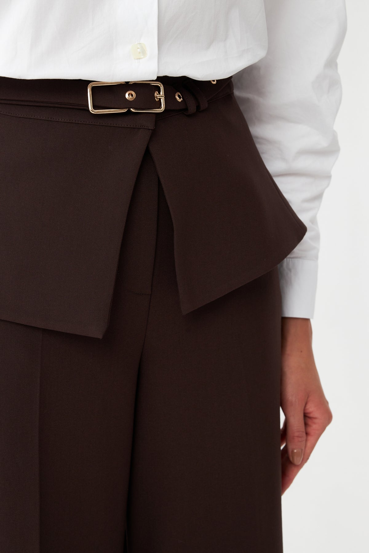 Kuşak Detaylı Palazzo Pantolon