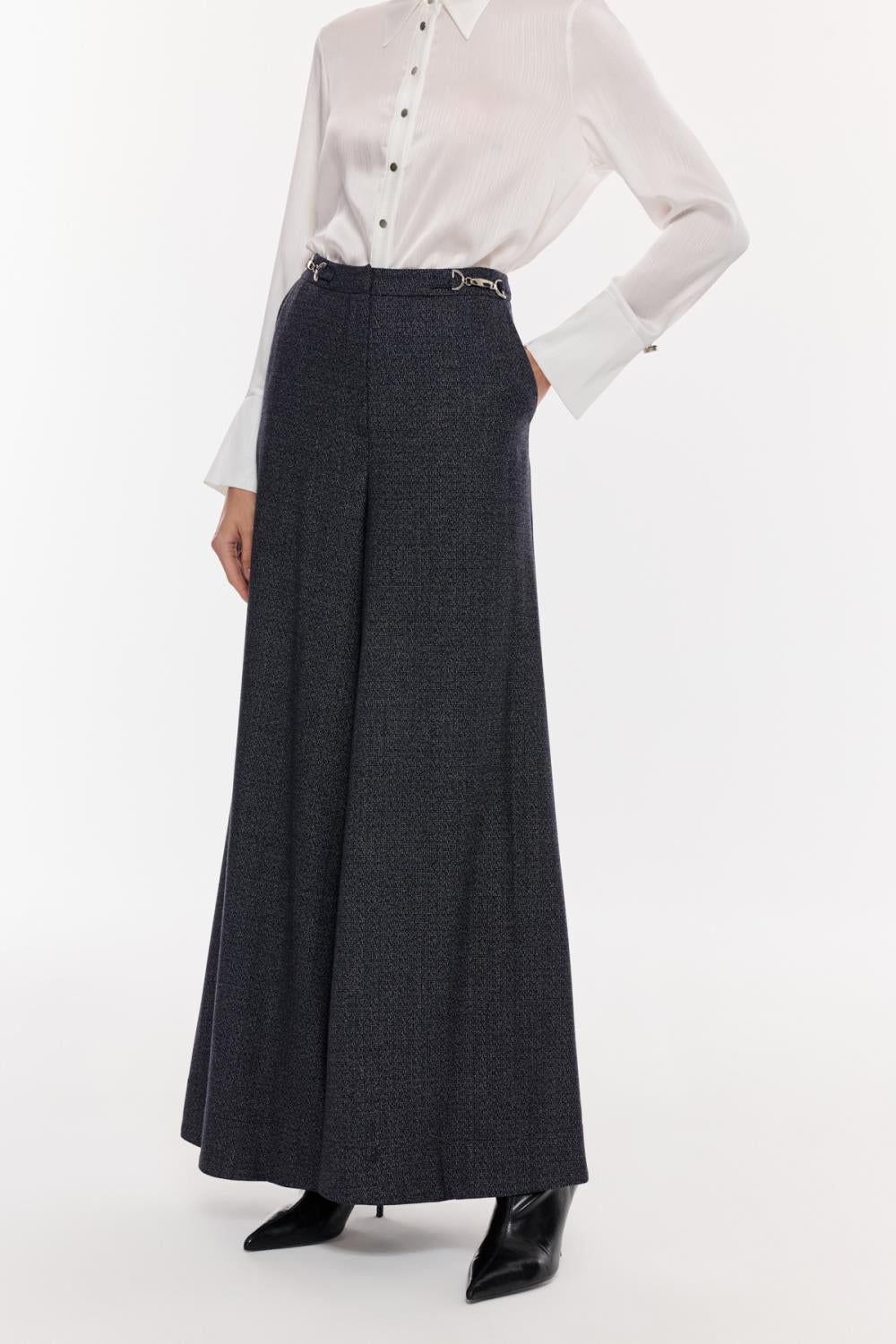 Aksesuar Detaylı Palazzo Pantolon