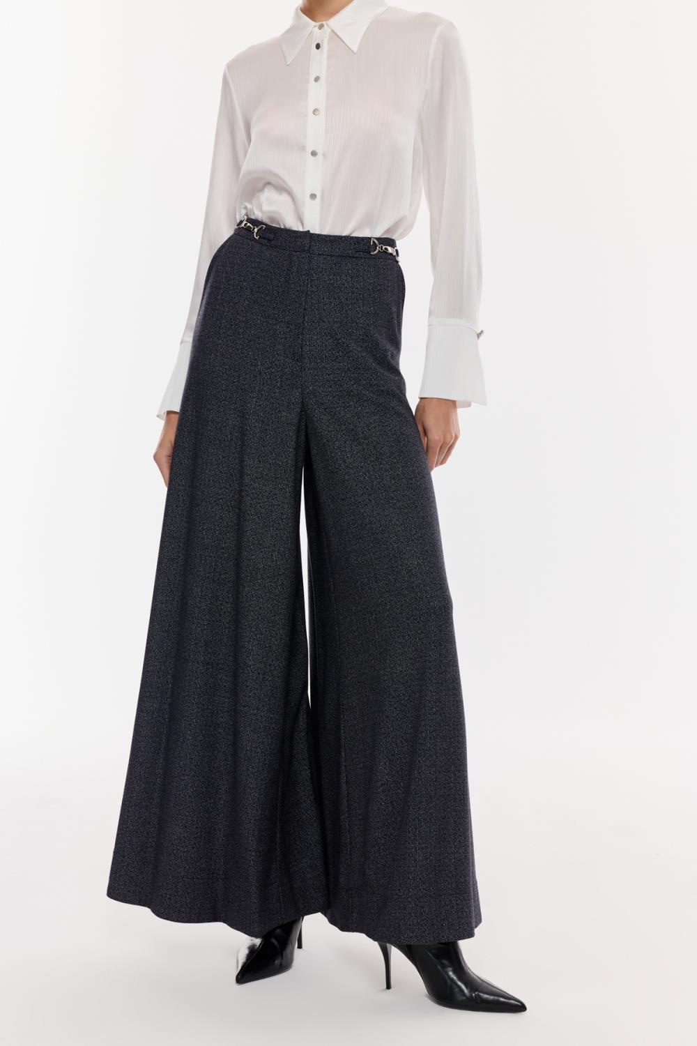 Aksesuar Detaylı Palazzo Pantolon