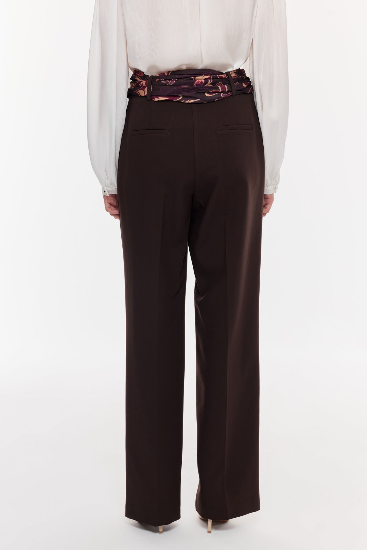 Kuşak Detyalı Dökümlü Pantolon