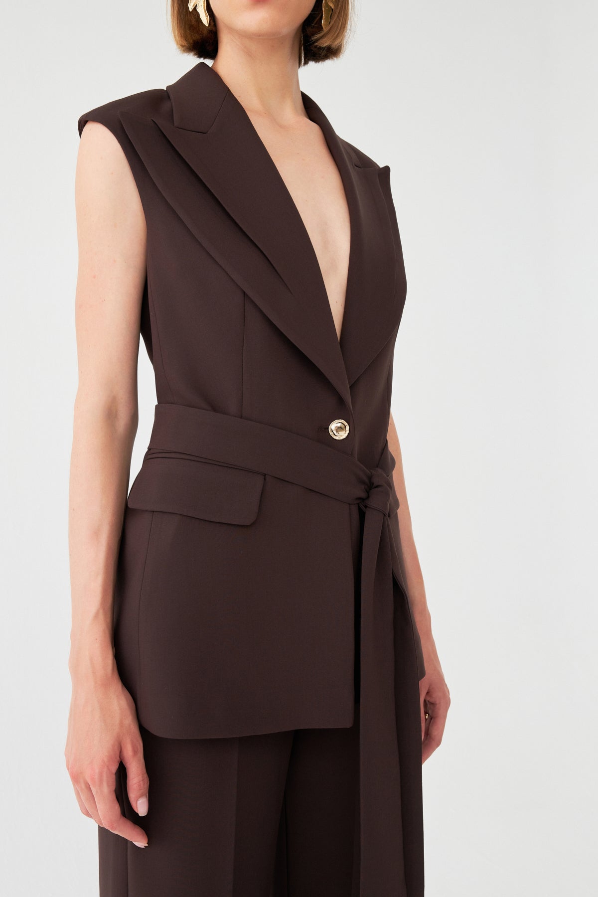 Kemer Detaylı Blazer Takım