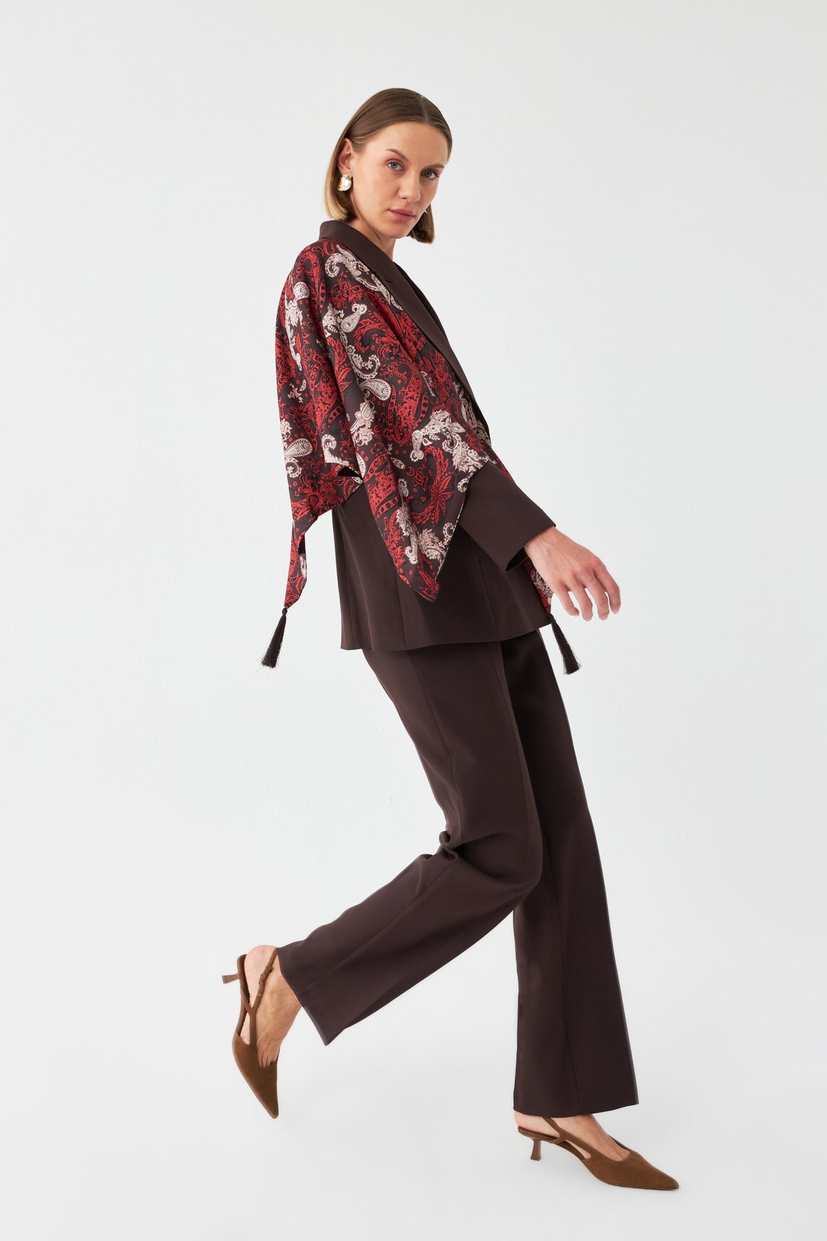 Desen Detaylı Pantolon Takım