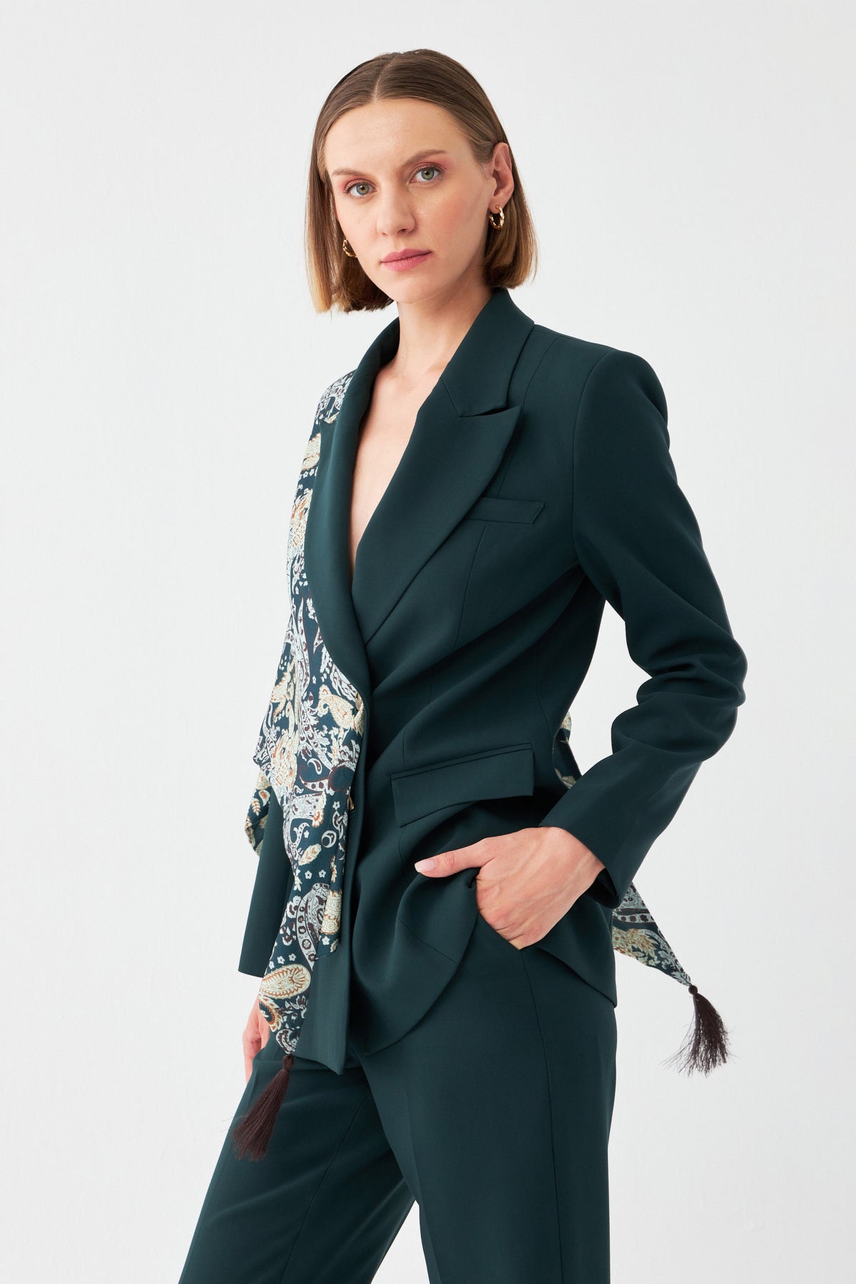 Desen Detaylı Pantolon Takım