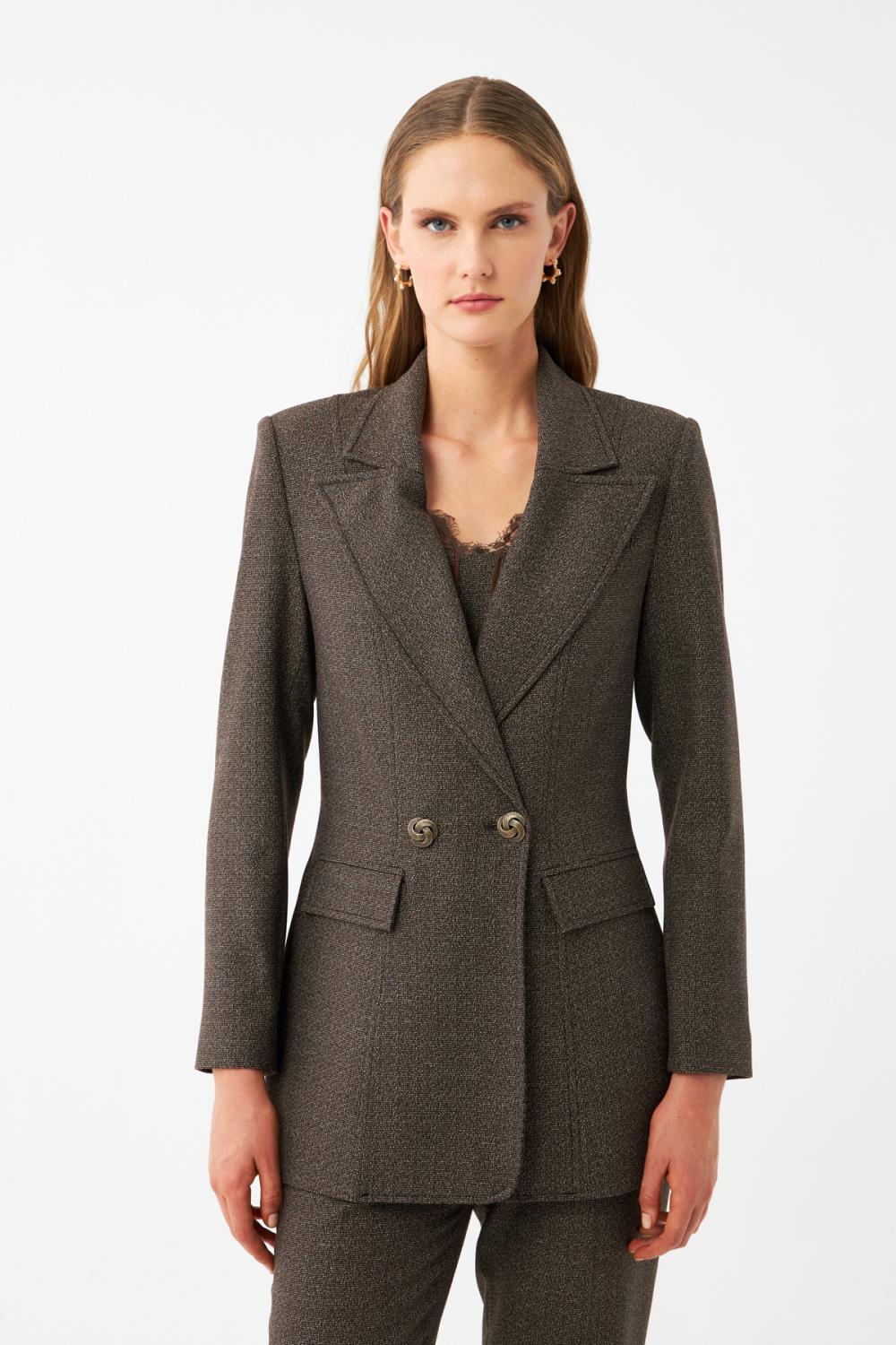 Düz Kesim Blazer Ceket