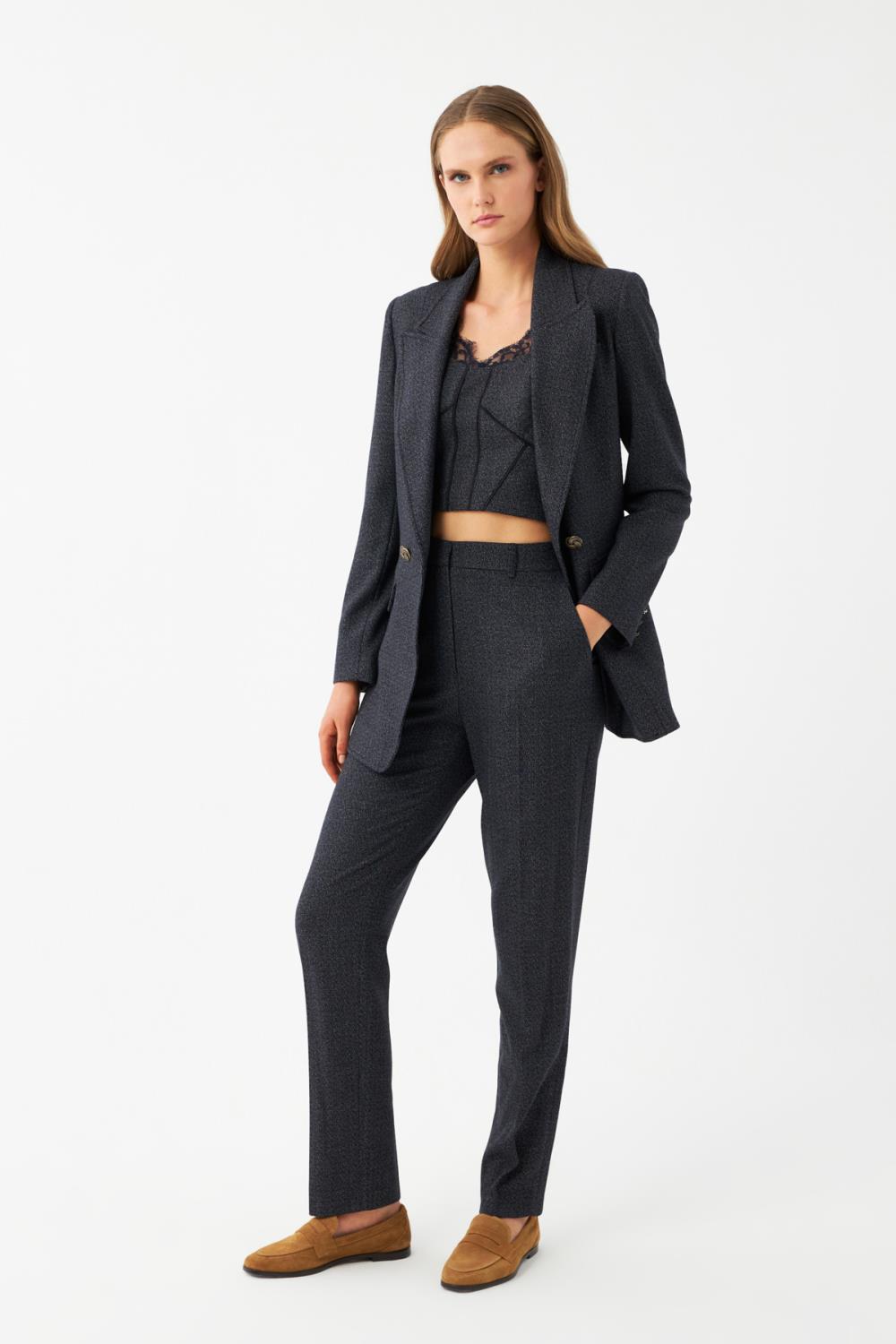 Düz Kesim Blazer Ceket