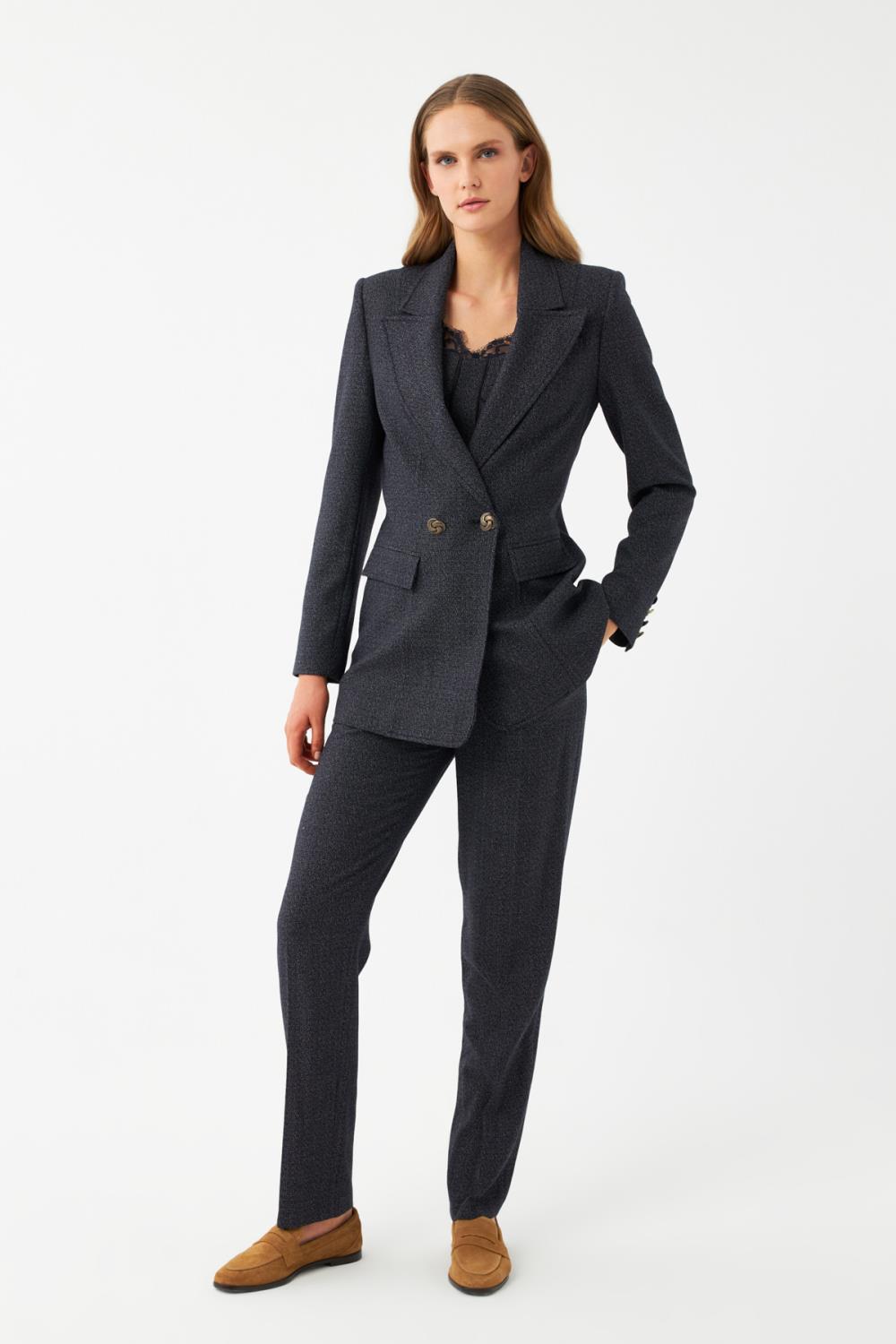 Düz Kesim Blazer Ceket