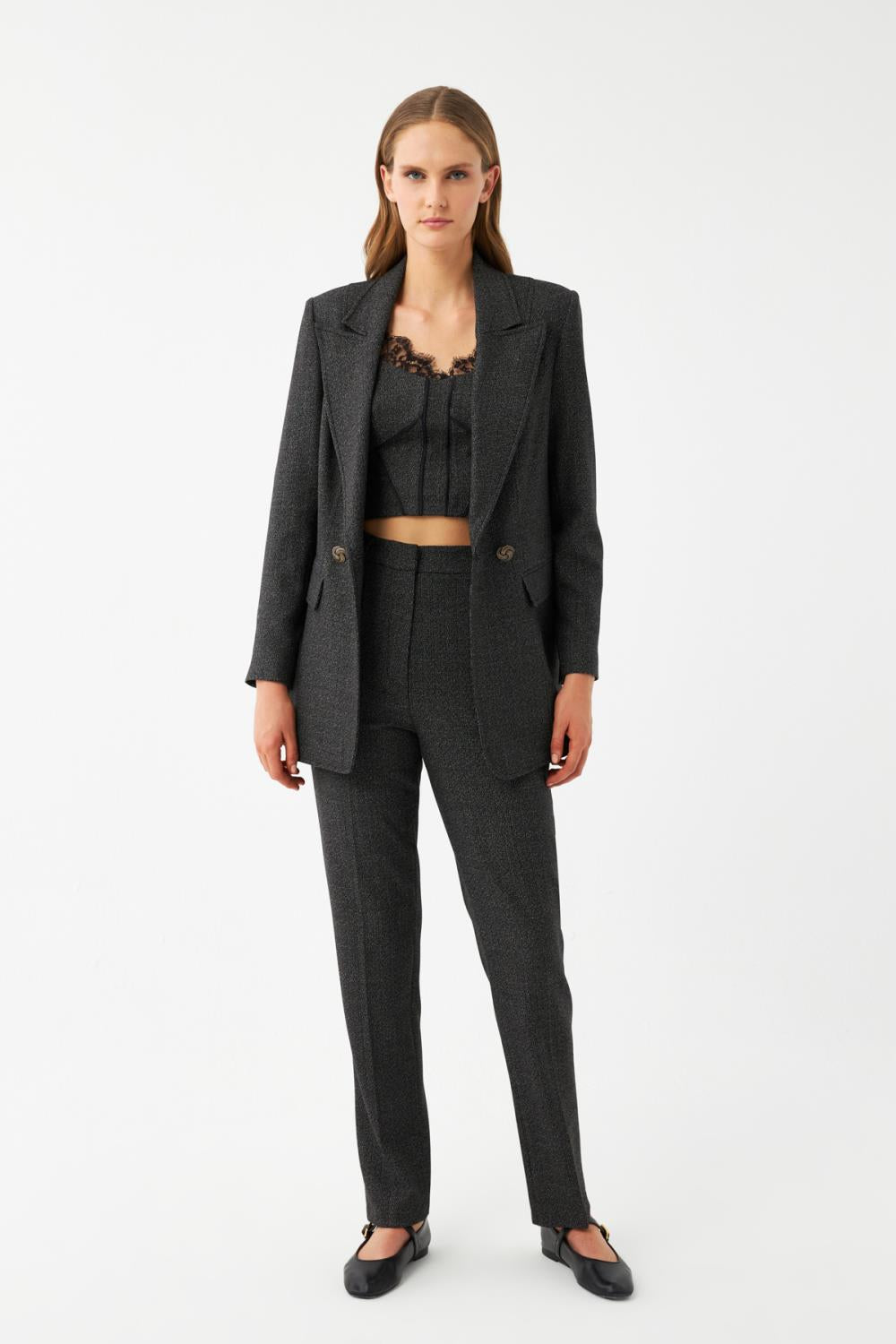 Düz Kesim Blazer Ceket