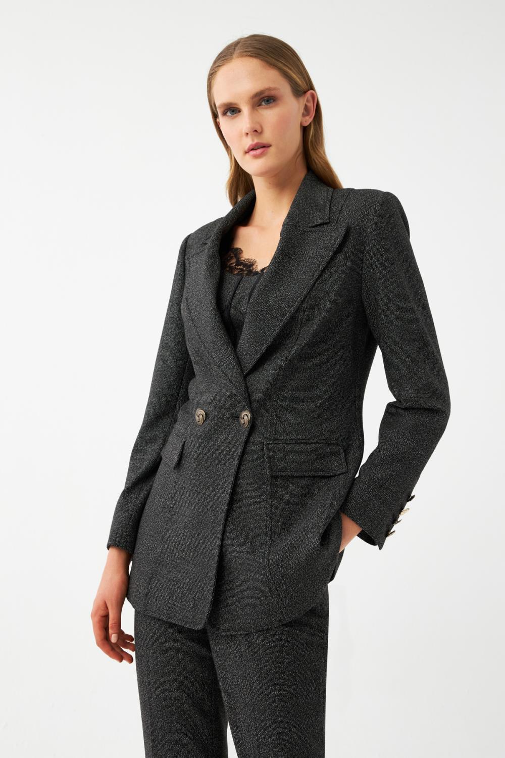 Düz Kesim Blazer Ceket