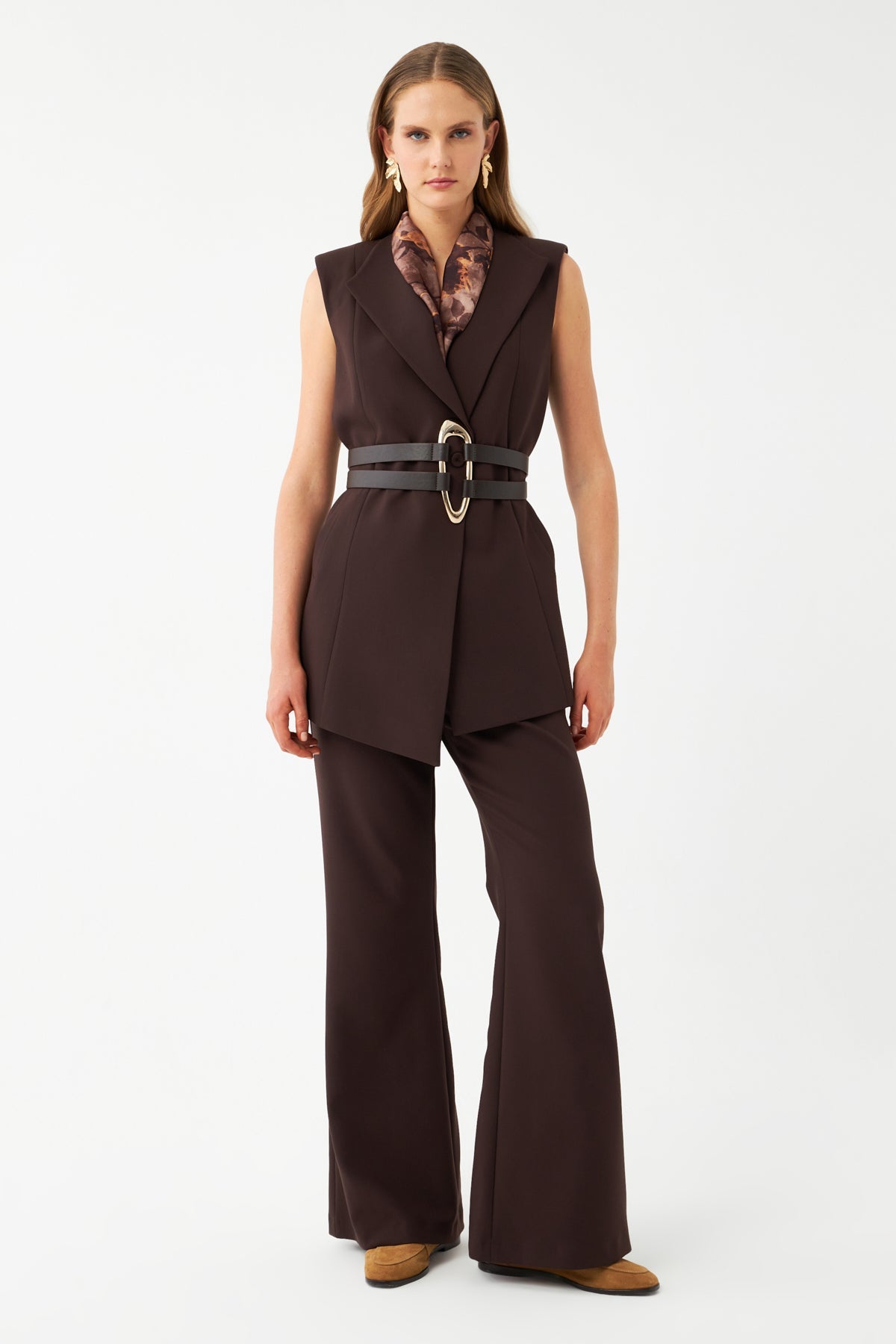 Yelek-Bol Paça Pantolon Takım