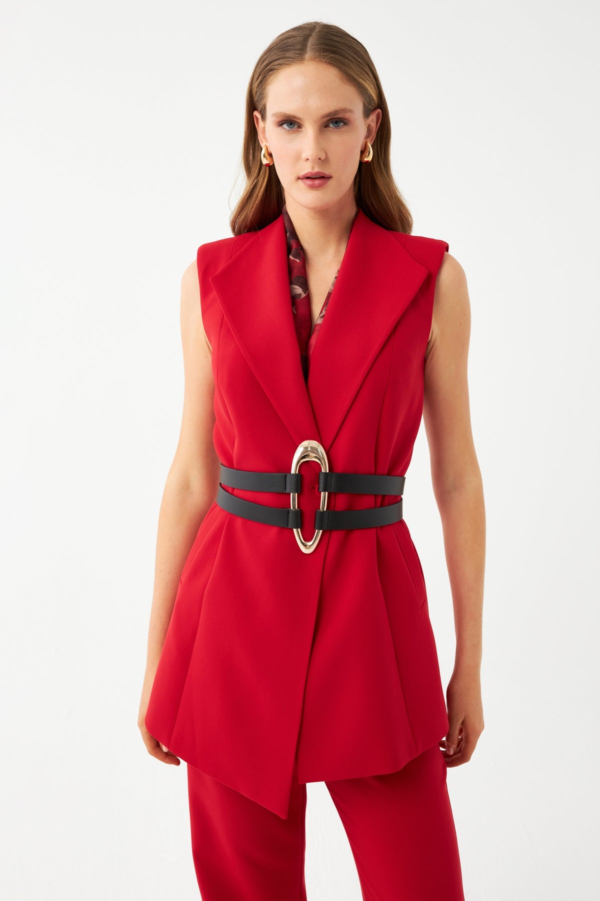 Yelek-Bol Paça Pantolon Takım