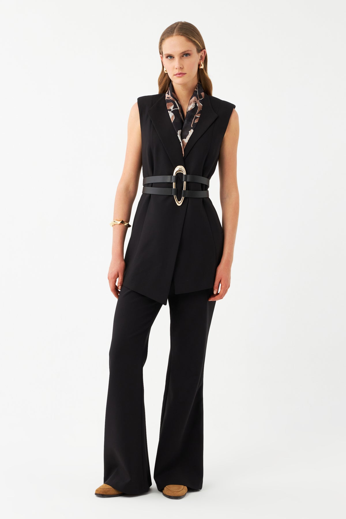 Yelek-Bol Paça Pantolon Takım