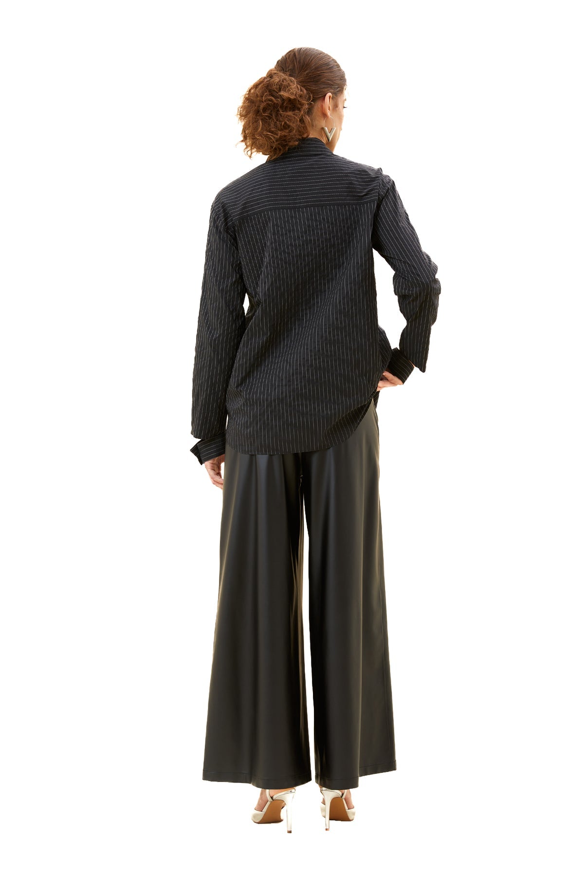 Çizgili Tafta Gömlek