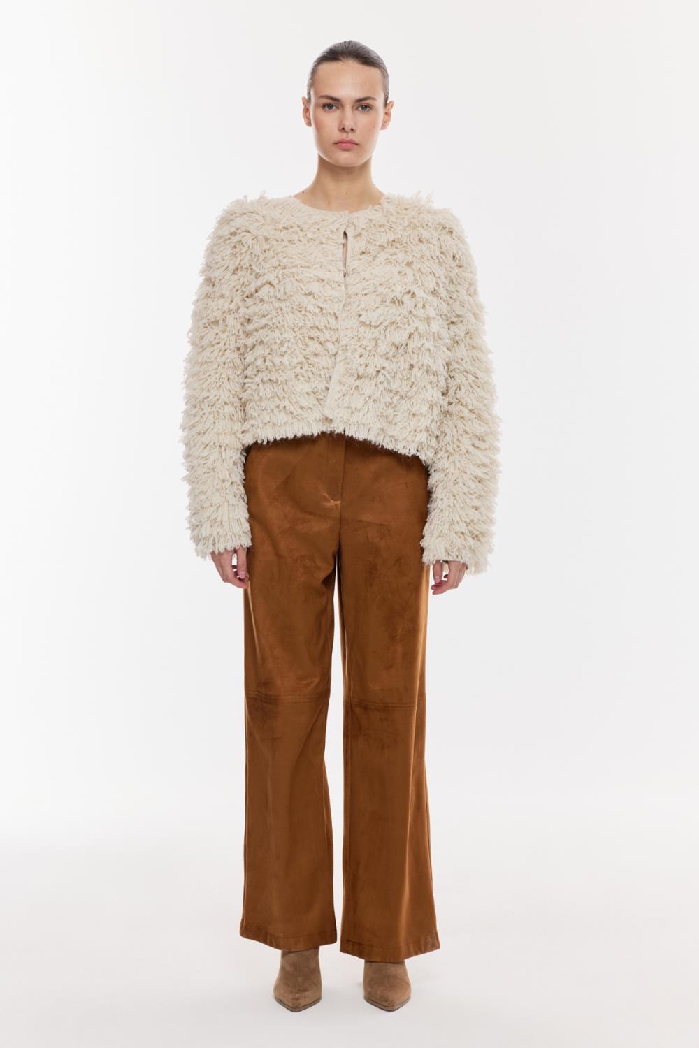 Tüylü Dokulu Ceket