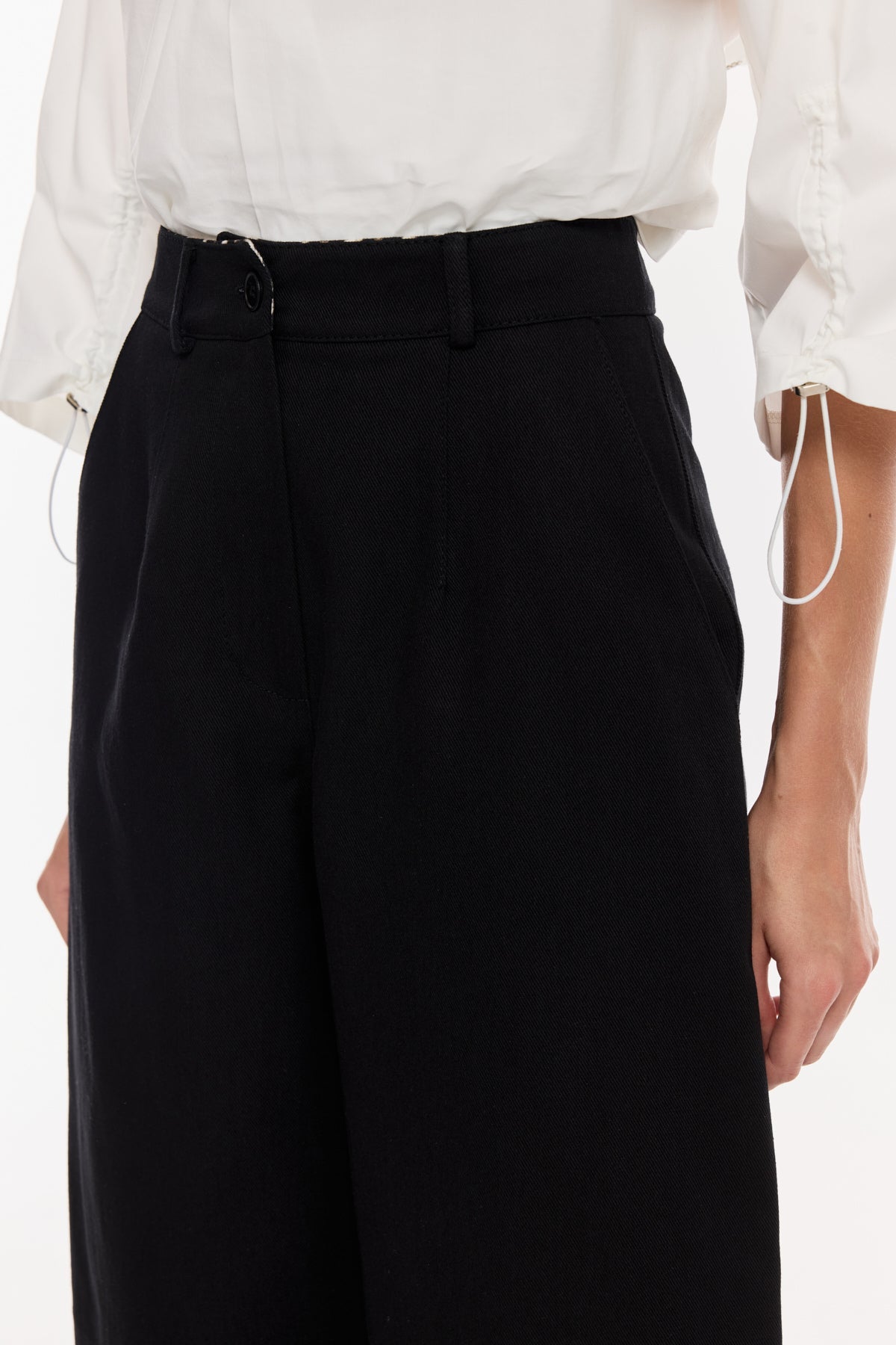 Yüksek Bel Dökümlü Pantolon