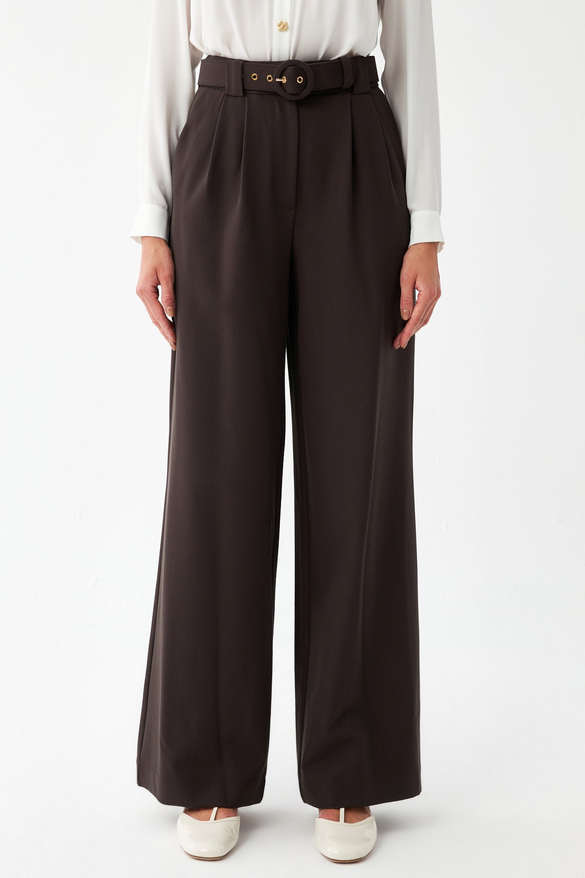 Yüksek Bel Palazzo Pantolon