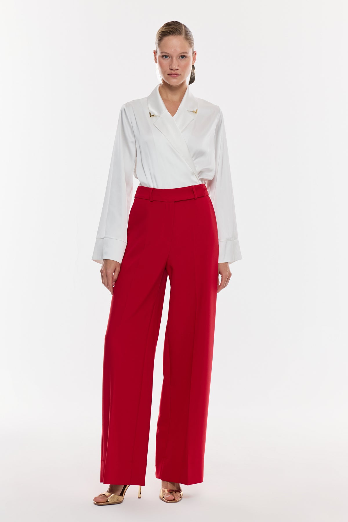 Yüksek Bel Geniş Paça Pantolon