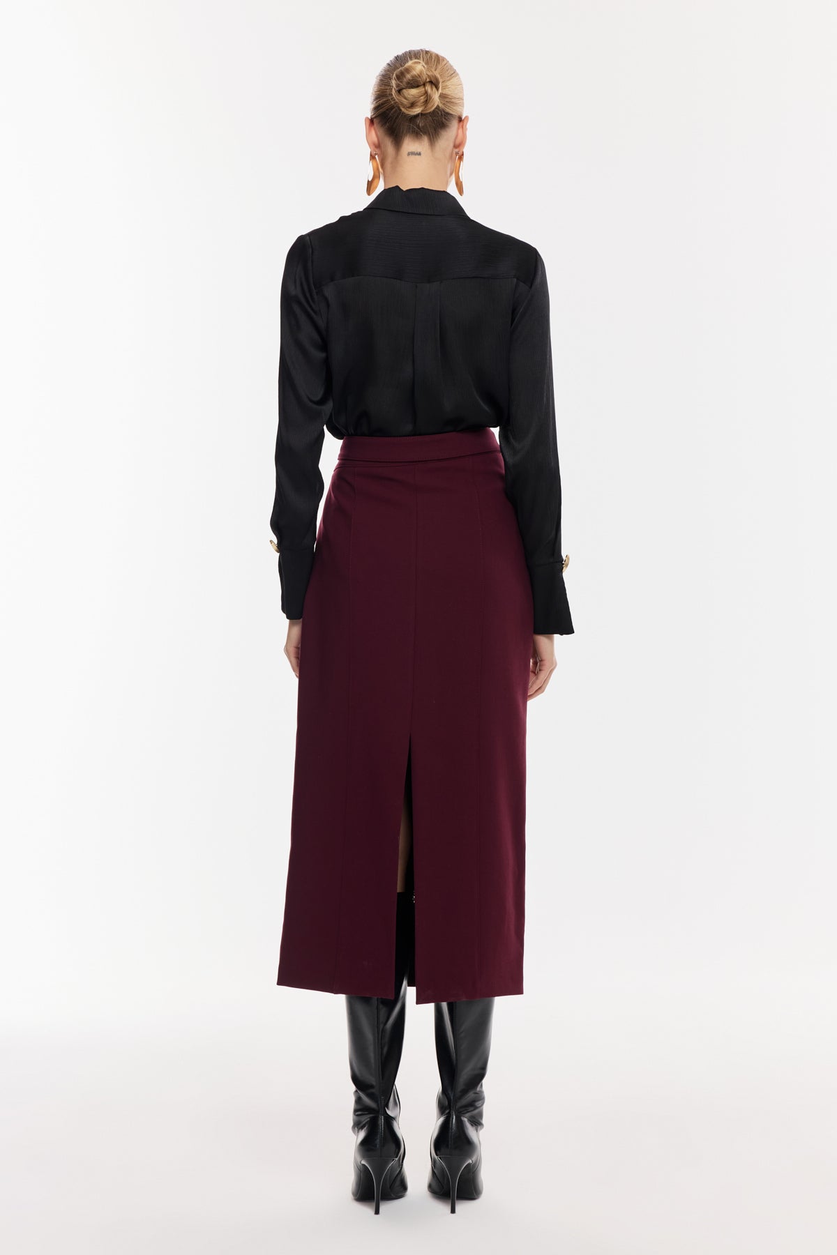 Kuşak Detaylı Kalem Etek