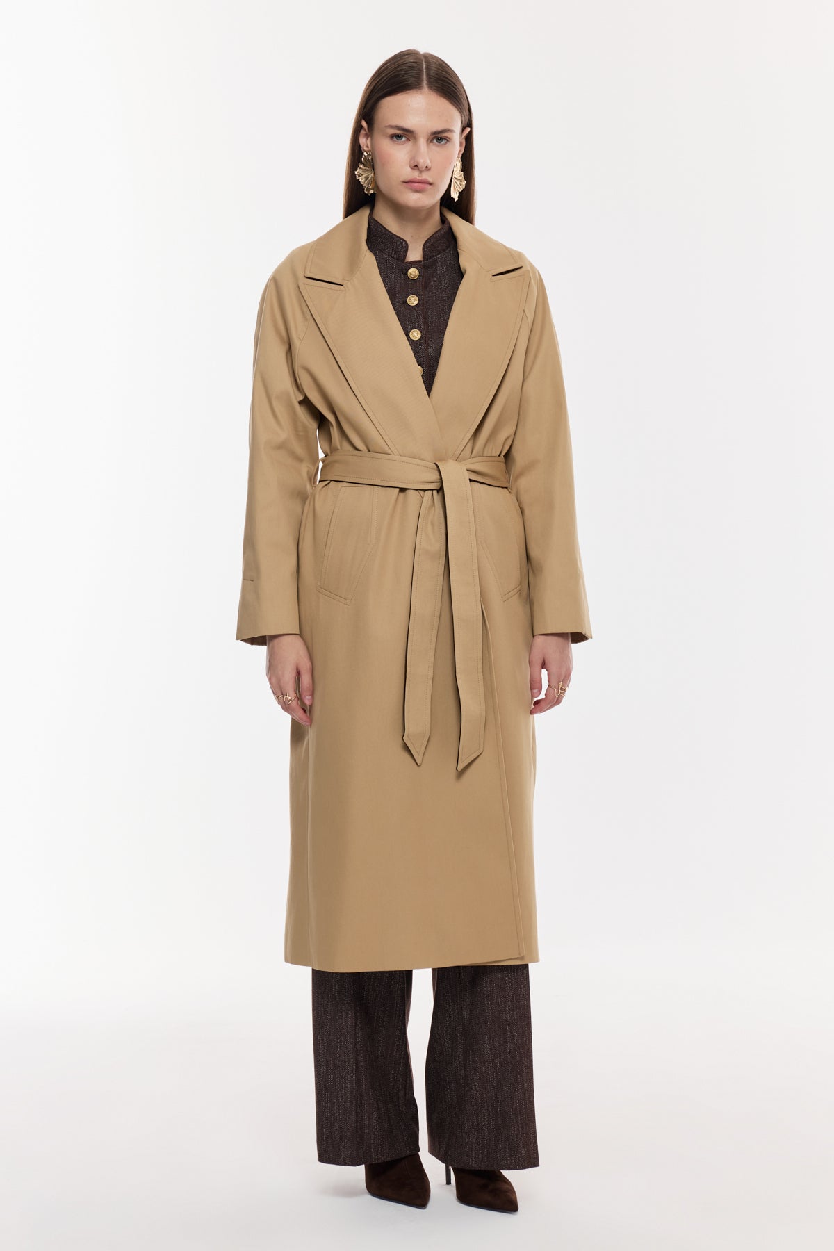 Klasik Kuşaklı Trençkot