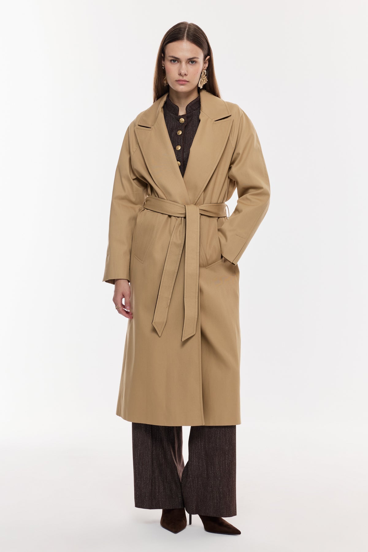 Klasik Kuşaklı Trençkot