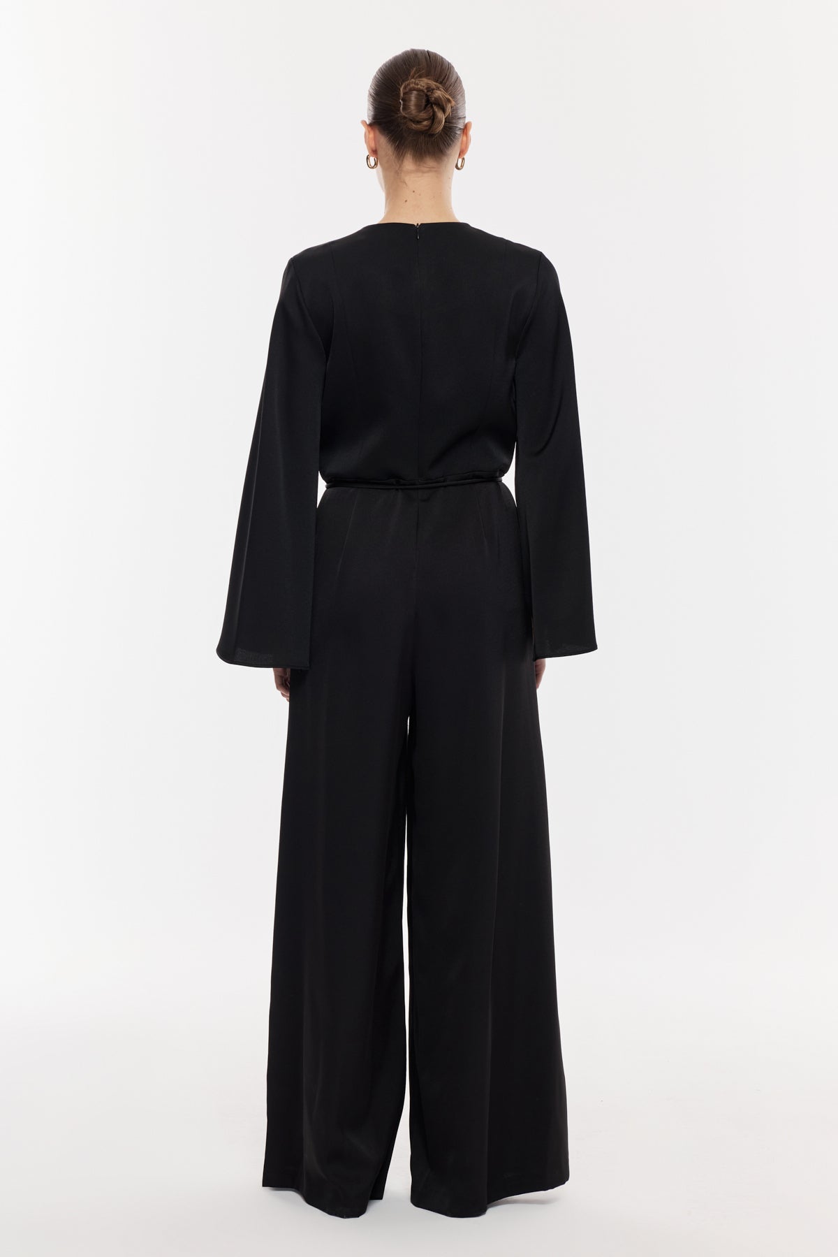 Gold Detaylı Kuşaklı Şık Tulum