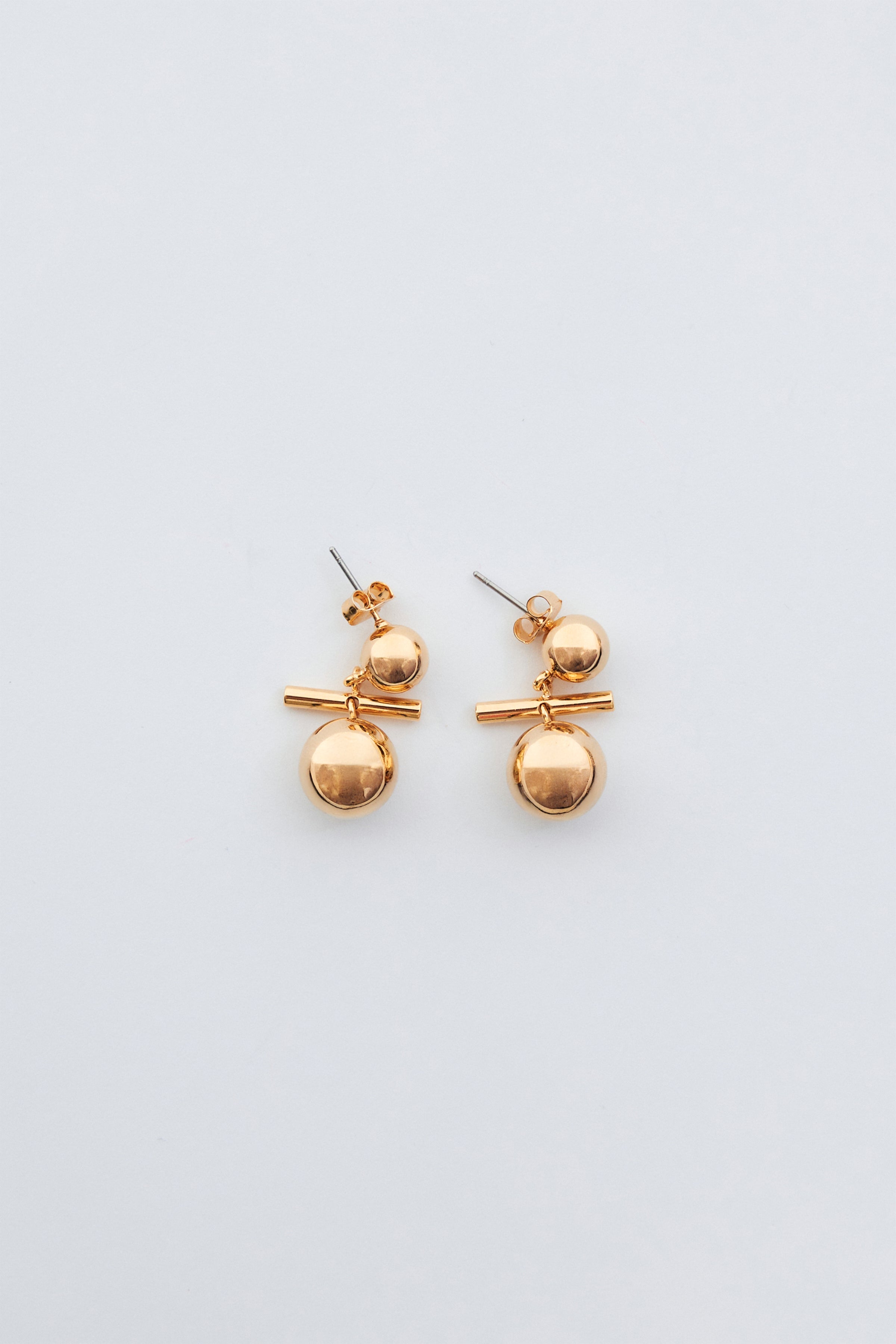 Gold Yuvarlak Sallantılı Küpe