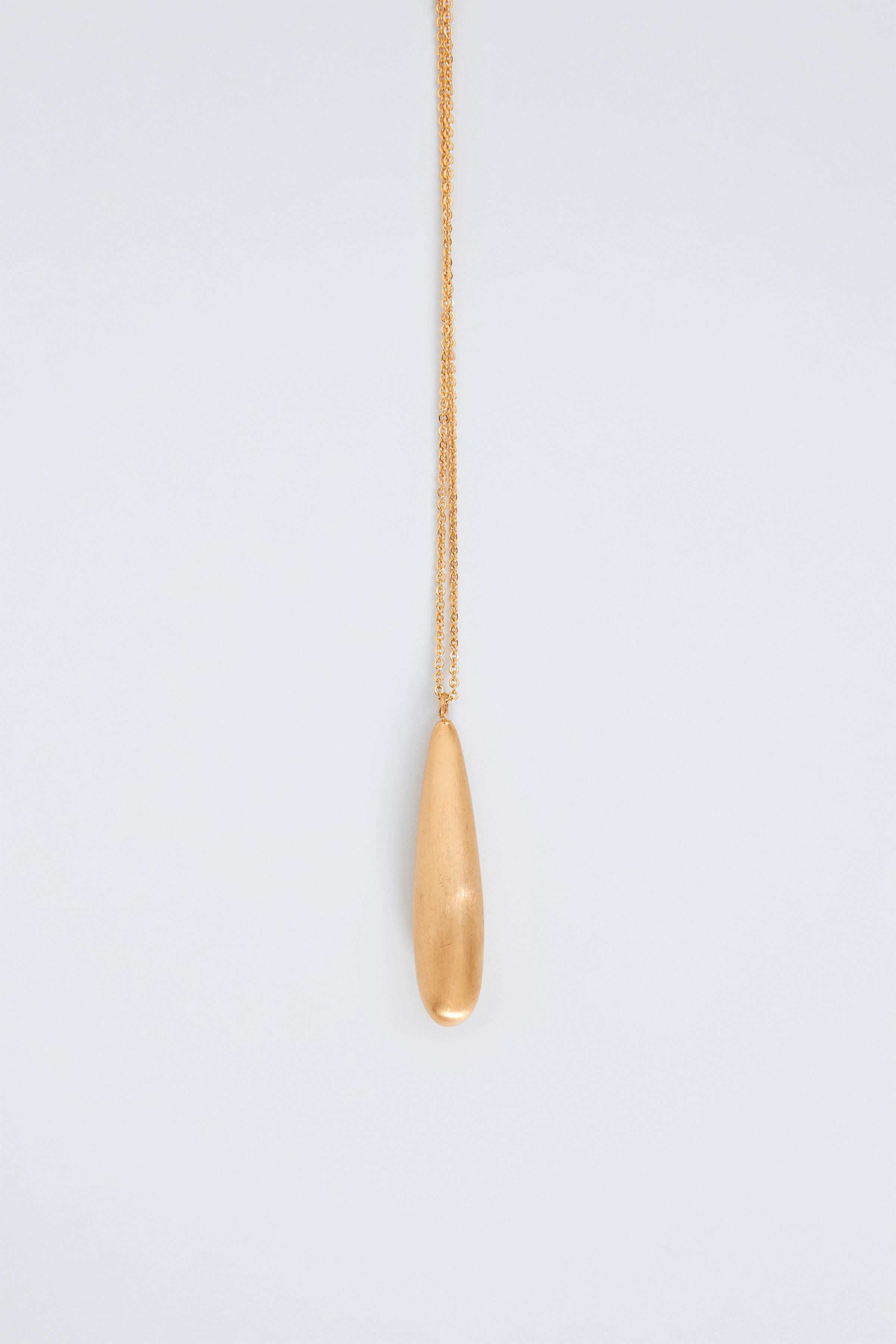 Gold Damla Formlu Kolye