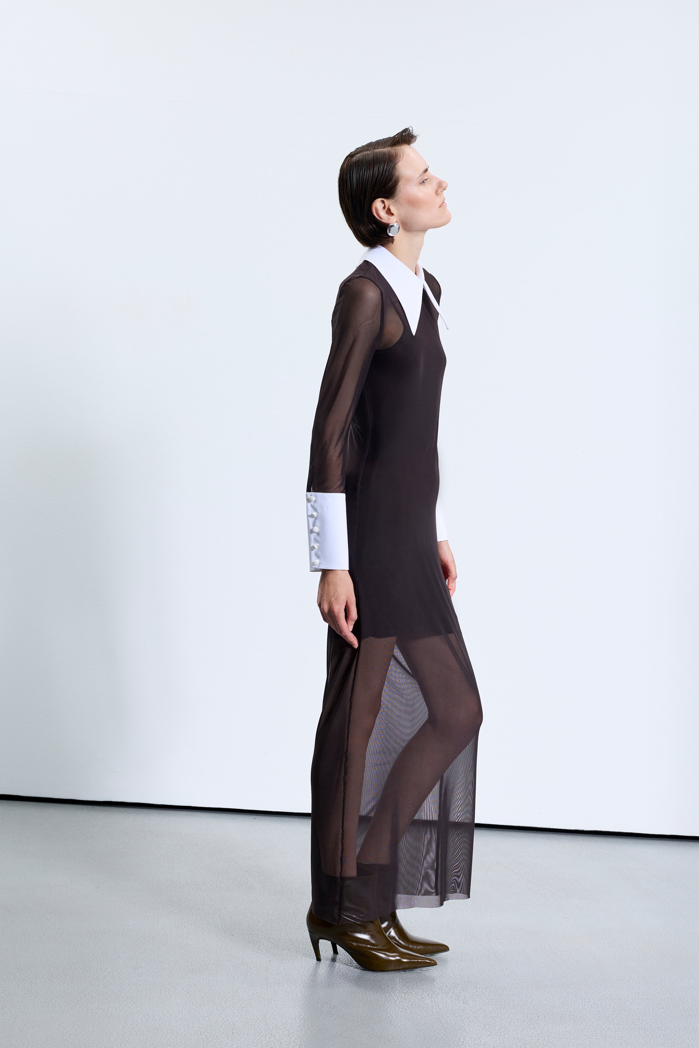 4720 Siyah Tül Elbise