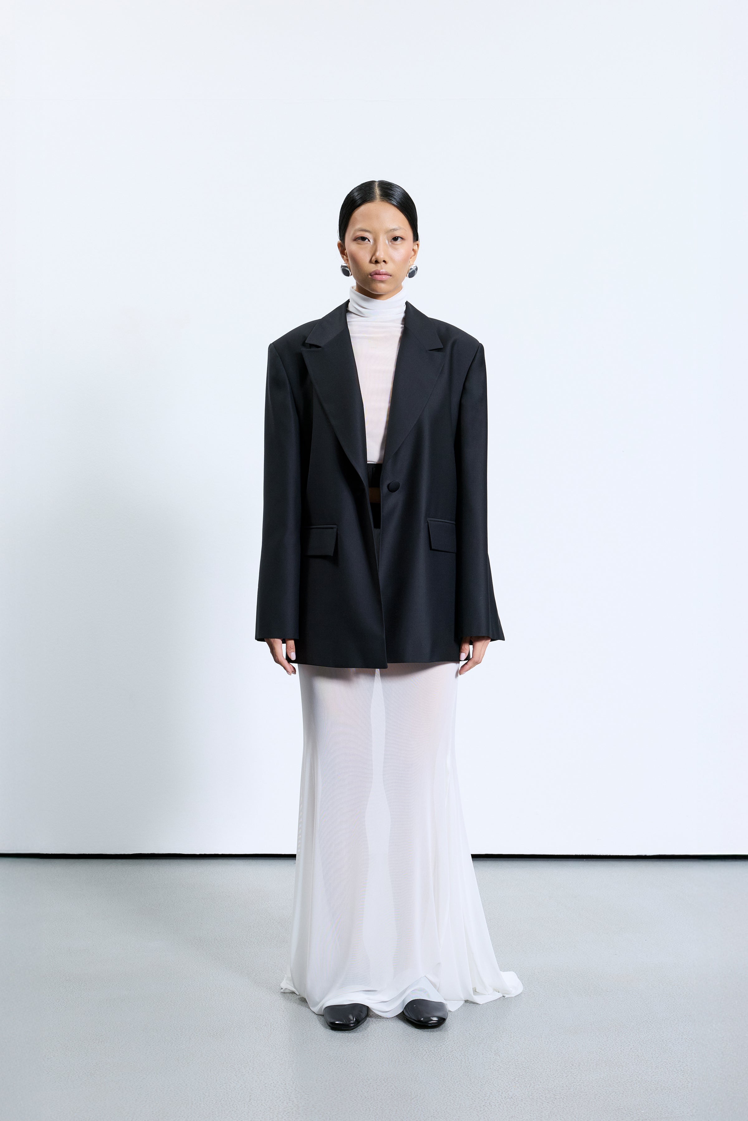 3715 Beyaz Tül Etek