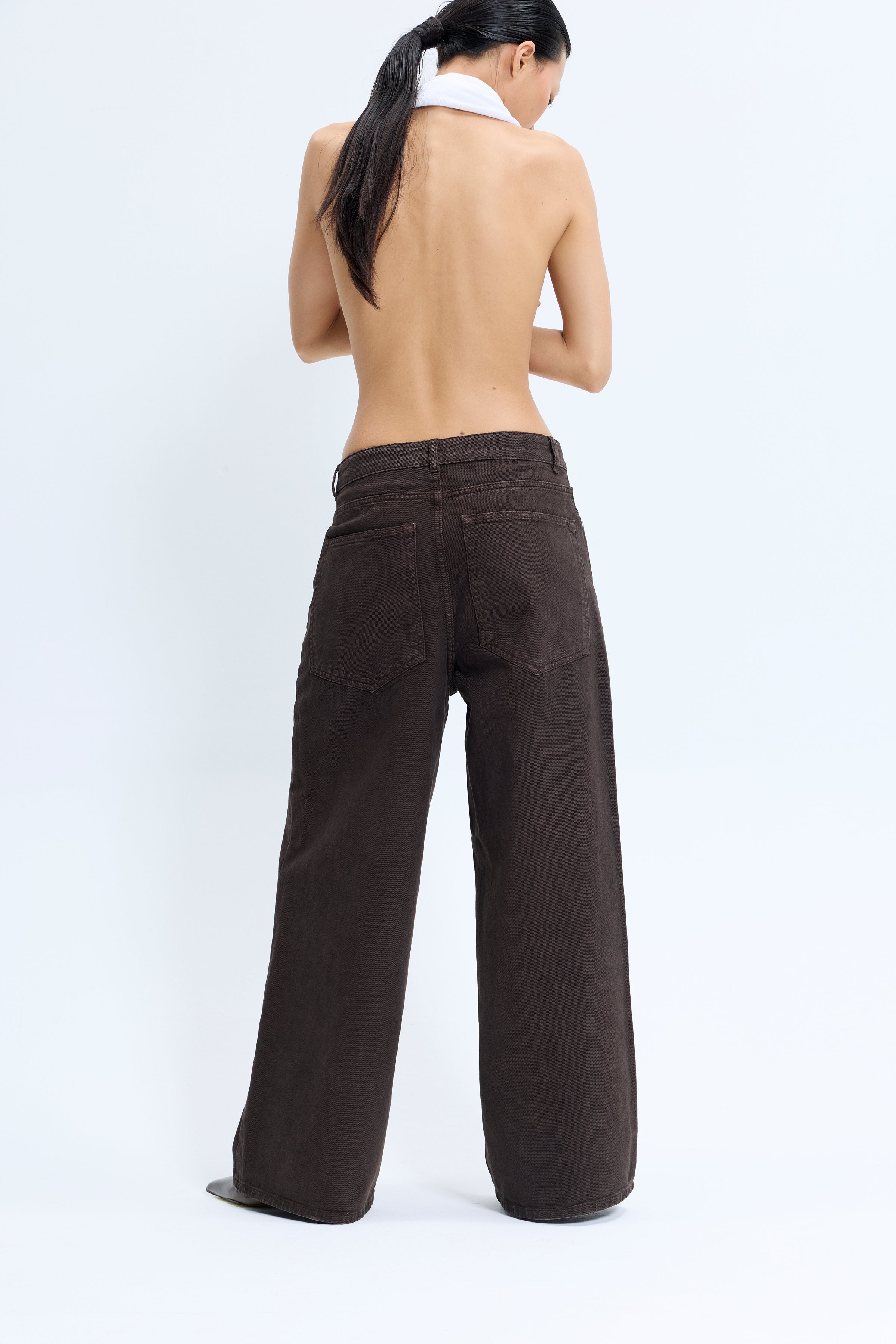 2708 Kahve Denim Pantolon